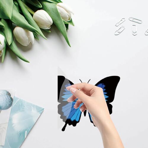 4Pcs Window Decals Static Glass Sliding Door Sticker Clings Vinyl Butterfly
