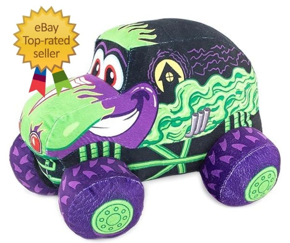 Jay Franco Monster Jam Truckin' Pals Grave Digger Pillow Buddy – Super Soft Poly
