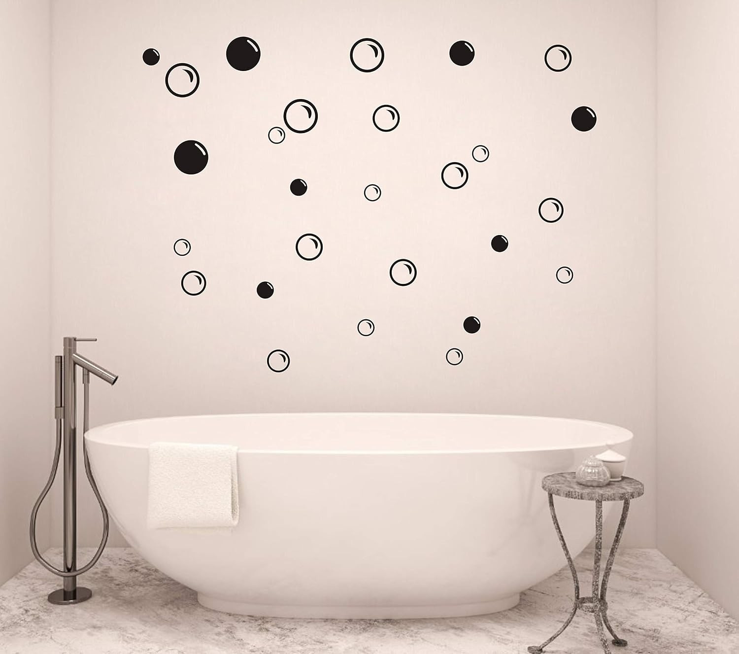 90 Large Soap Bubbles Wall Decals for Bathroom, Bedroom, and Nursery