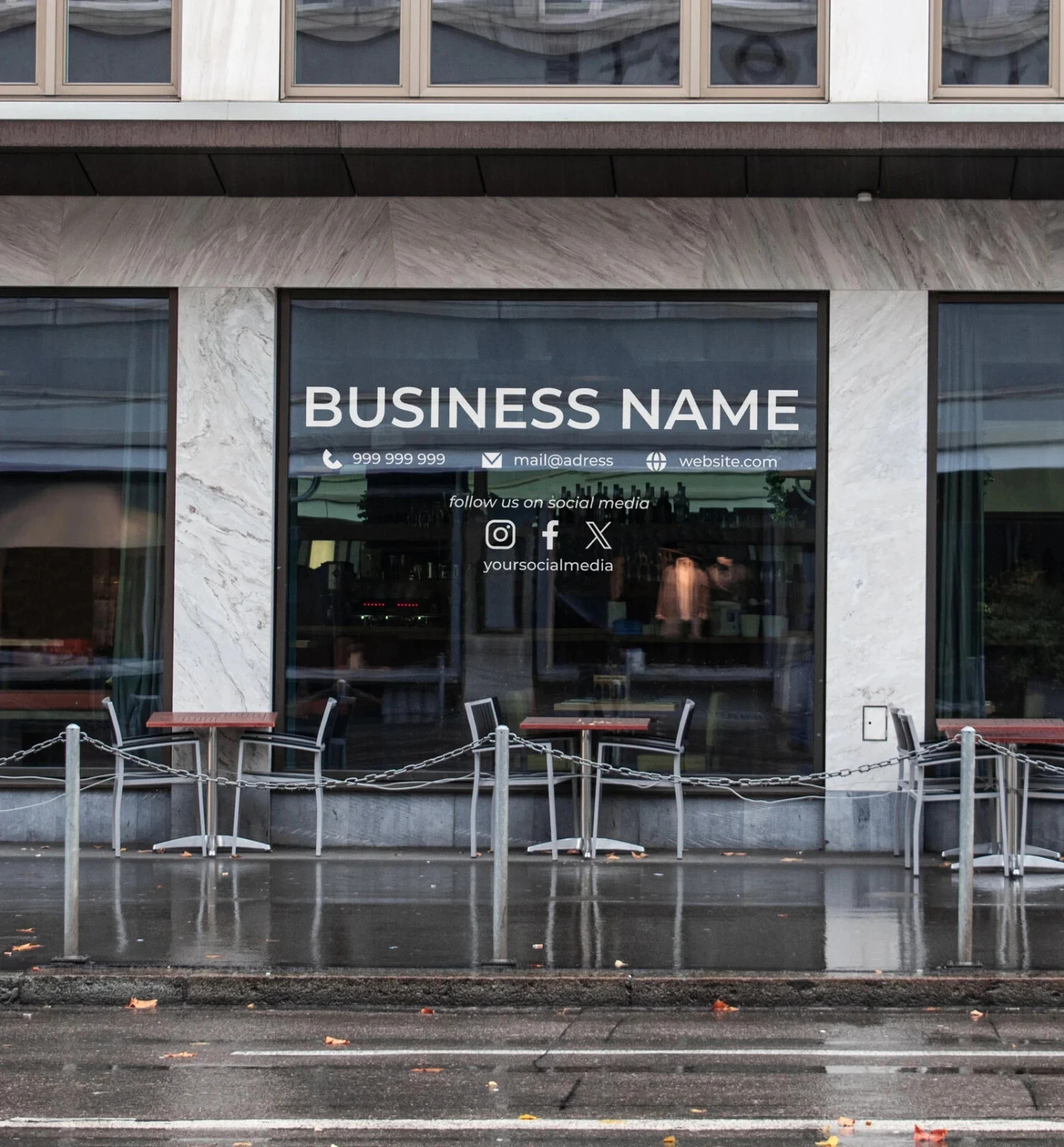 VΛ Custom Business Hours Vinyl Window Decal Logo Sticker Storefront Peel & Stick