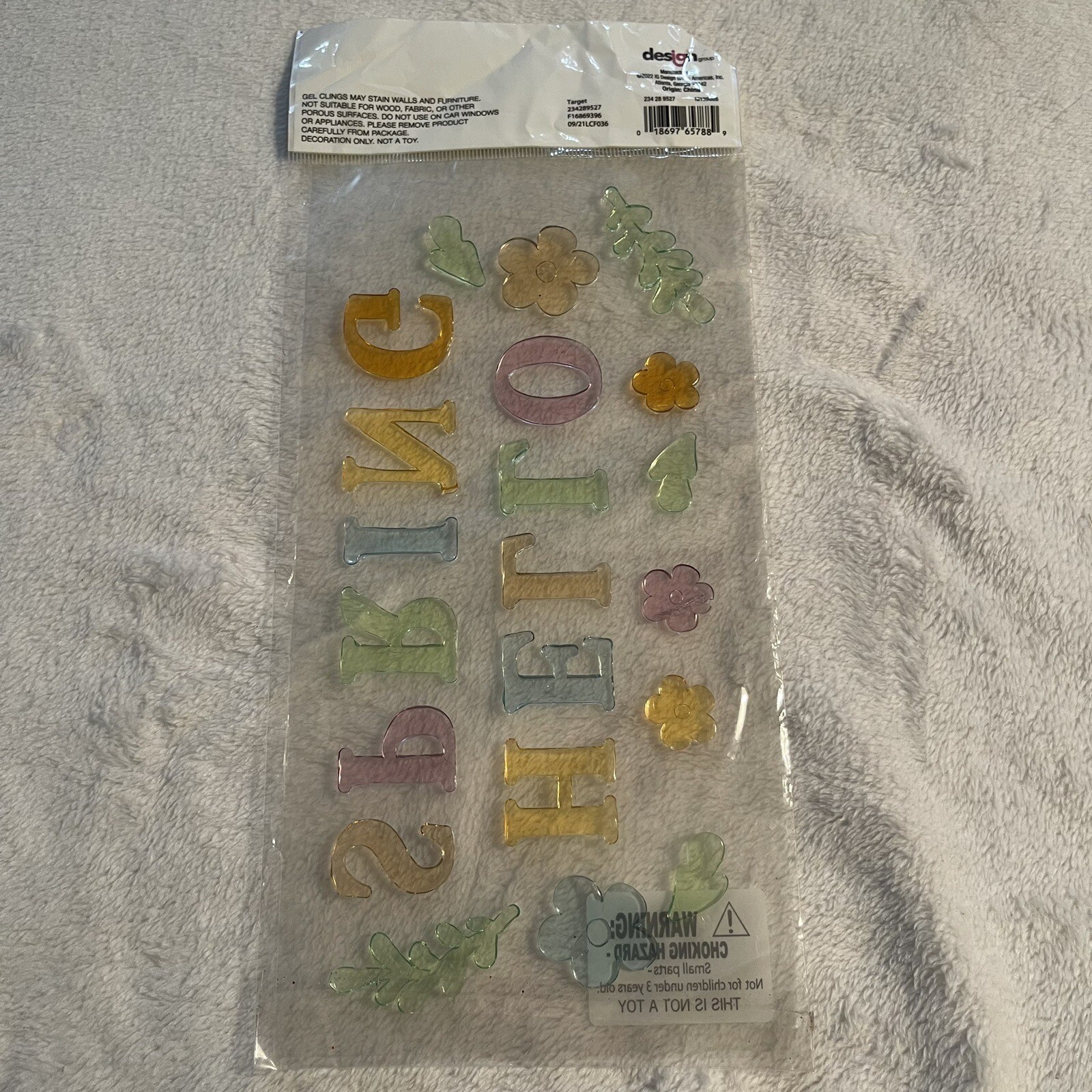 Window Gel Clings Hello Spring Flowers Teacher Supply Decor