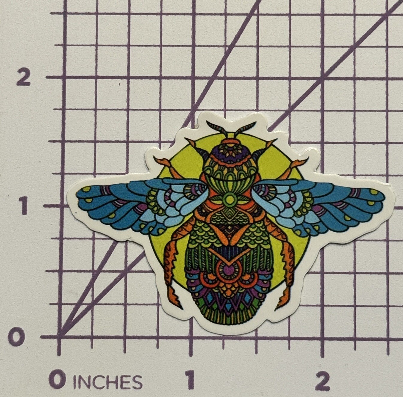 Bee Psychedelic Mystical Colorful – Vinyl Decal Sticker Bomb Trippy Hippie
