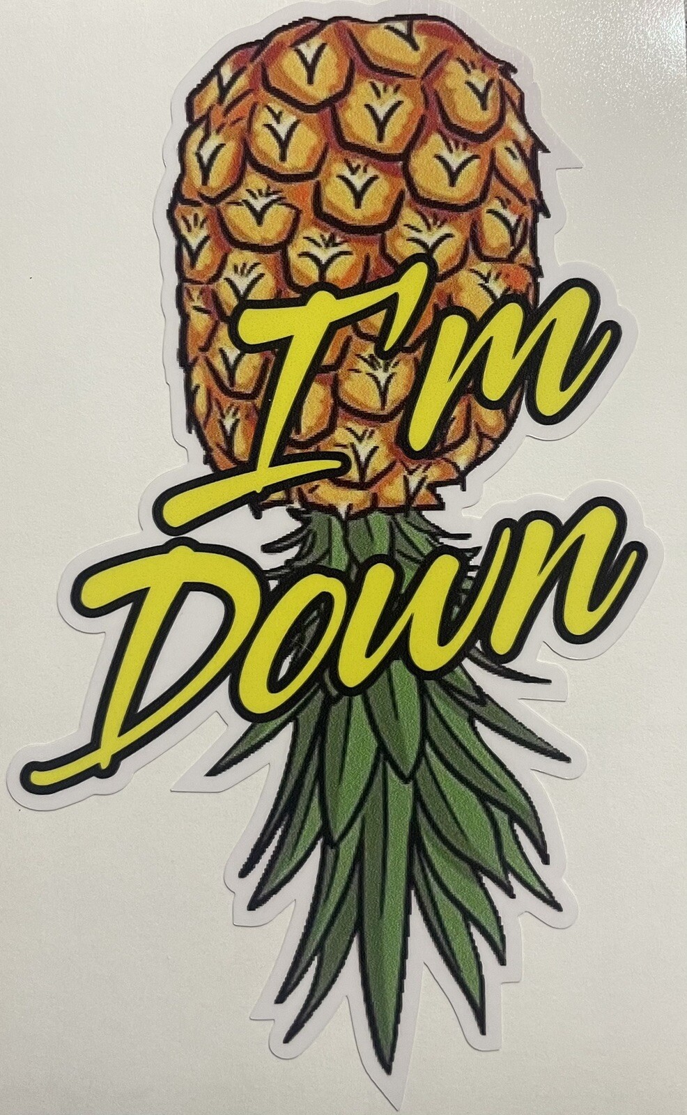 Pineapple Sticker Decal Plays Well With Others Lifestyle Fun Swinger I’m Down