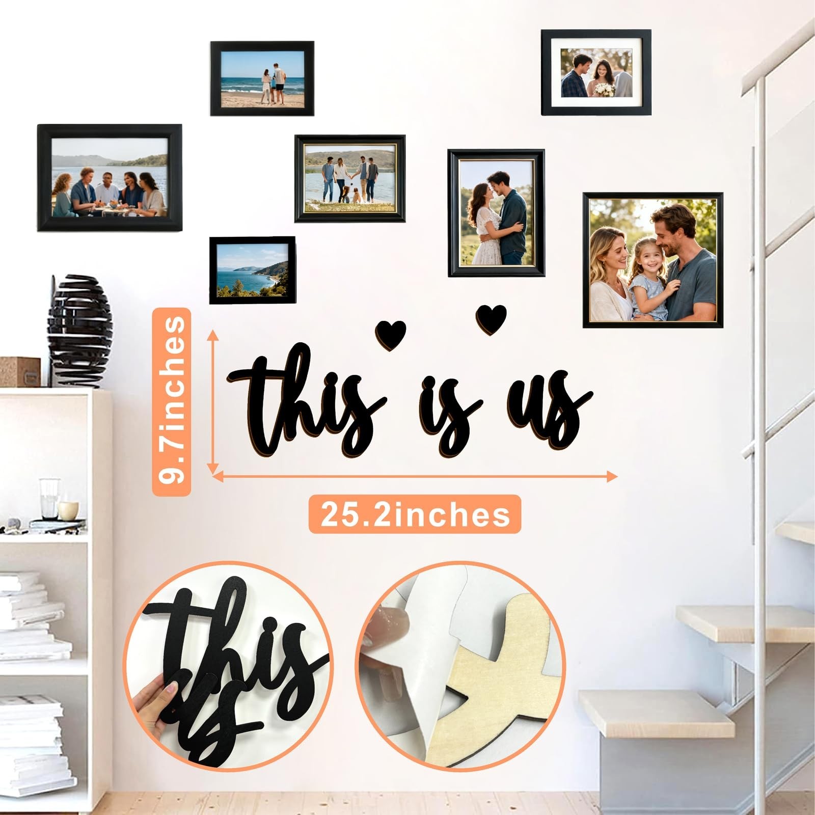This Is Us Wood Wall Art Family Quote Sign Wood Words Home Plaque Wall Decor …