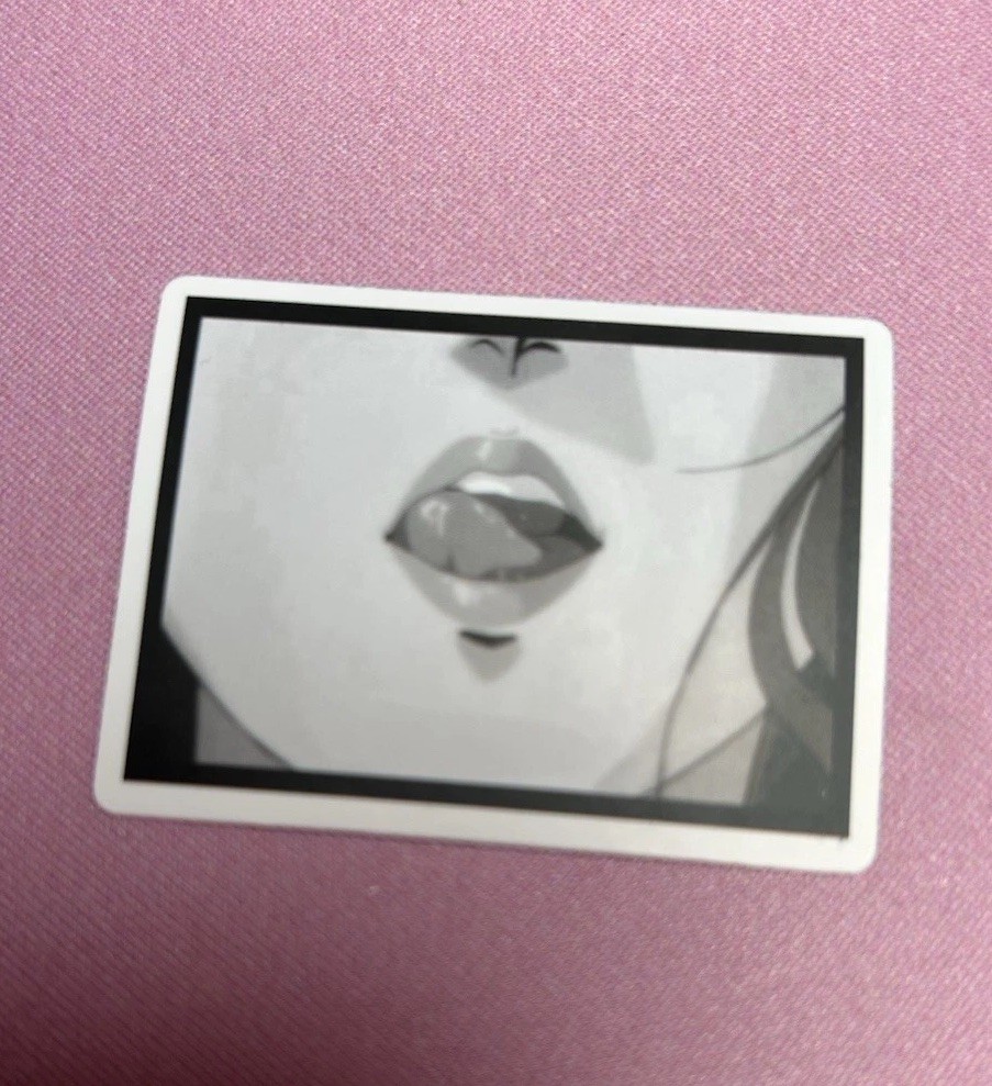 black and white waifu lewd stickers #6
