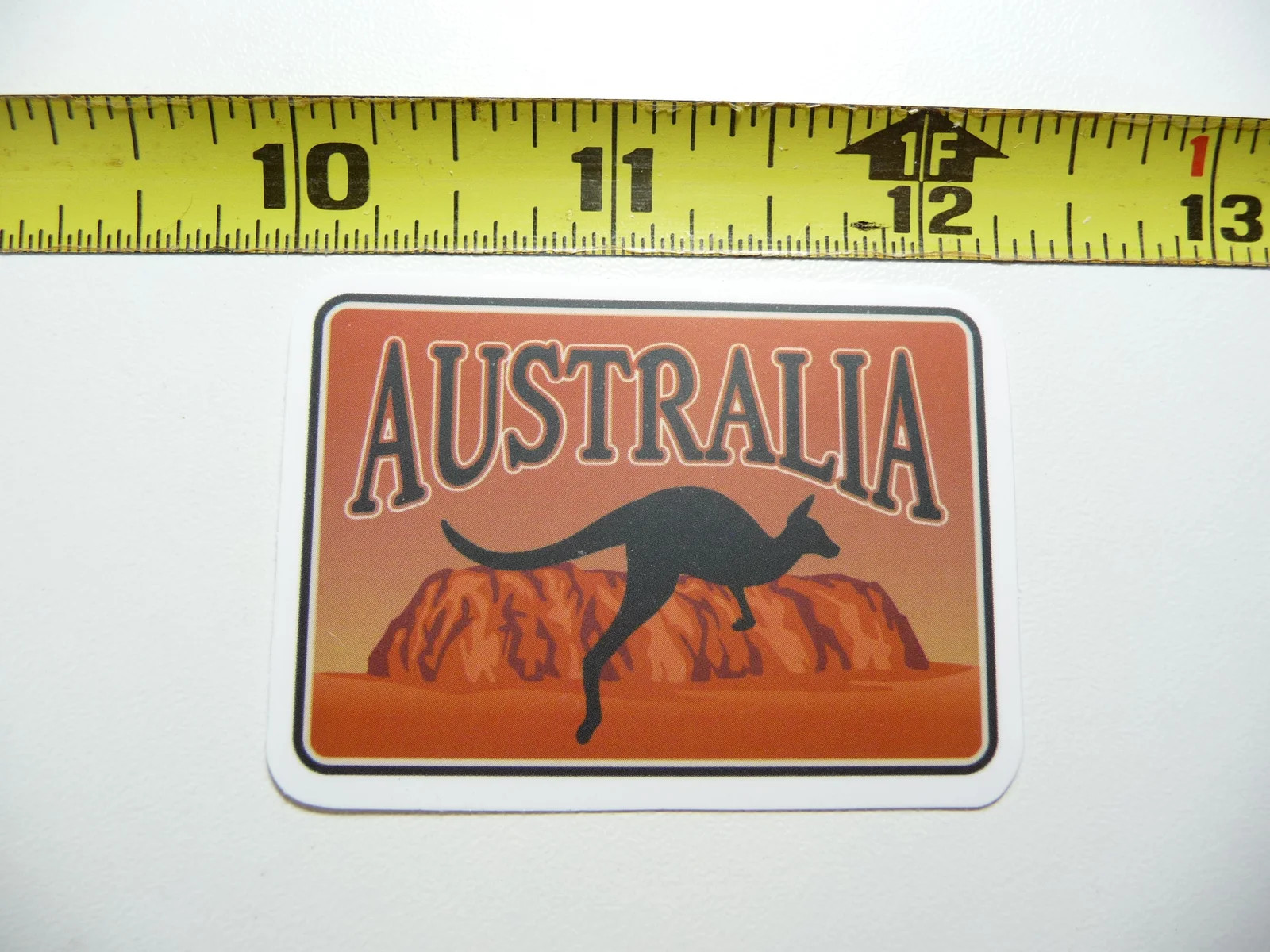 AYERS ROCK KANGAROO AUSTRALIA SMALL STICKER DECAL MINI TINY TRAVEL POSTER