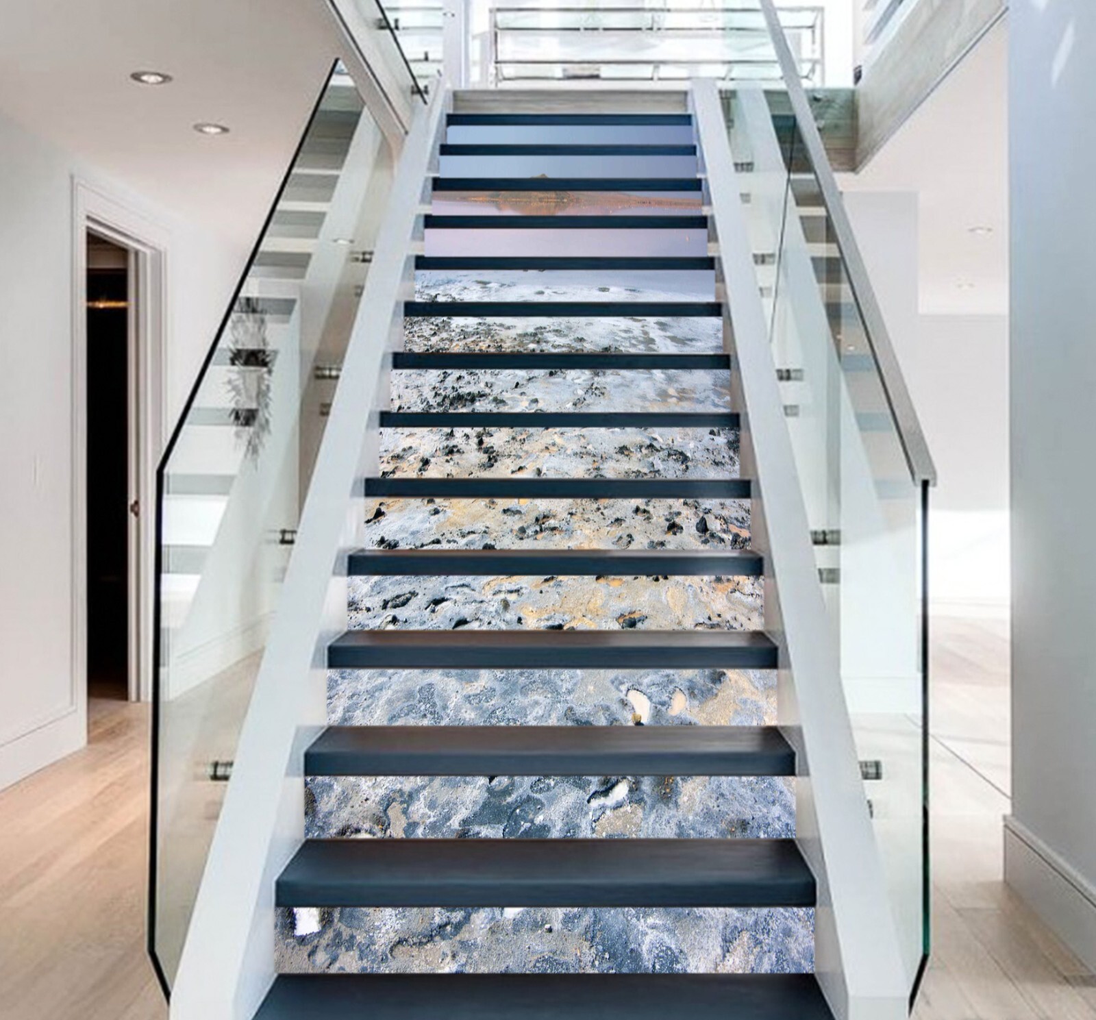 3D River Mud 311 Stair Risers Decoration Photo Mural Vinyl Decal Wallpaper
