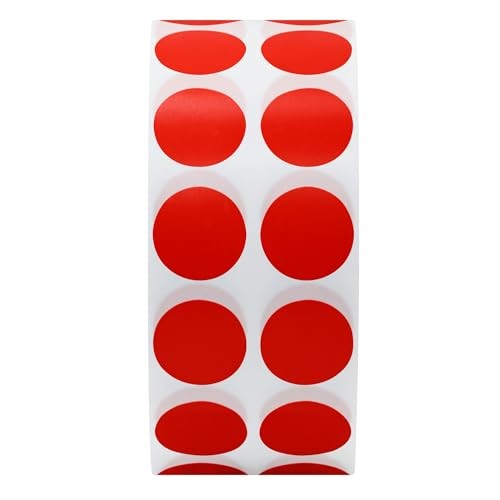 2000pcs Color Coding Dot Labels 1/2 inch 13mm Round Coding Dot Stickers Red