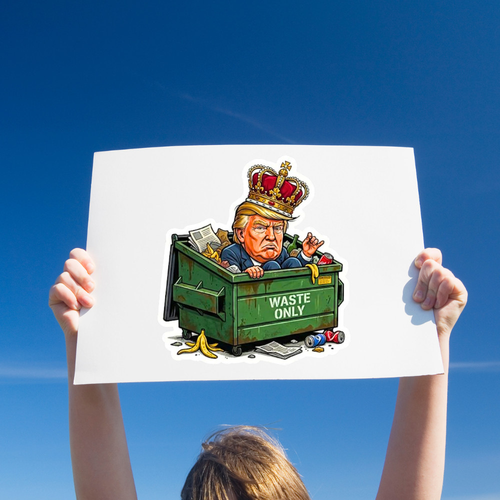 Anti Trump Sticker NO KINGS PROTEST Funny Waterproof Vinyl NEW 1/10/50/100