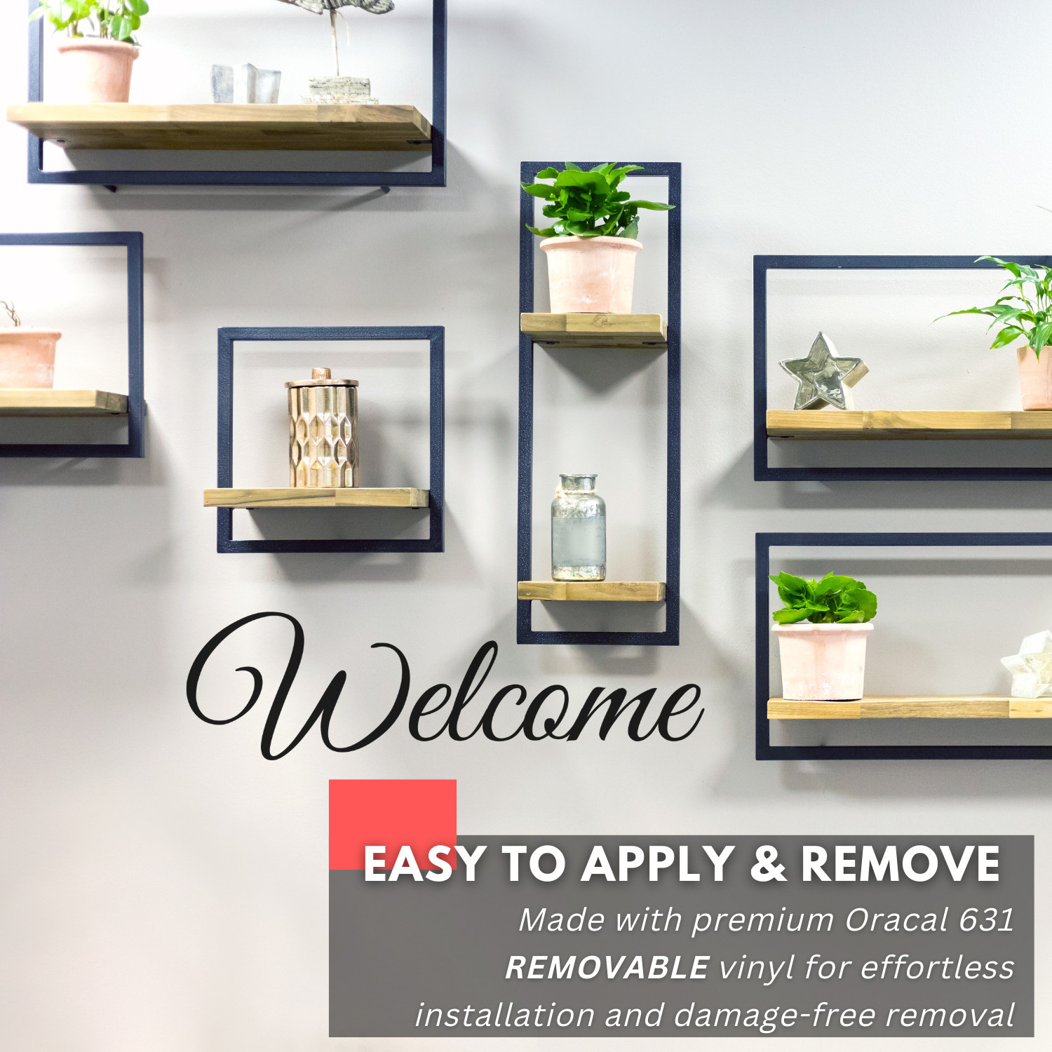 Welcome Inspirational Front Door Wall Decal Sticker Quote Vinyl Art Home Decor