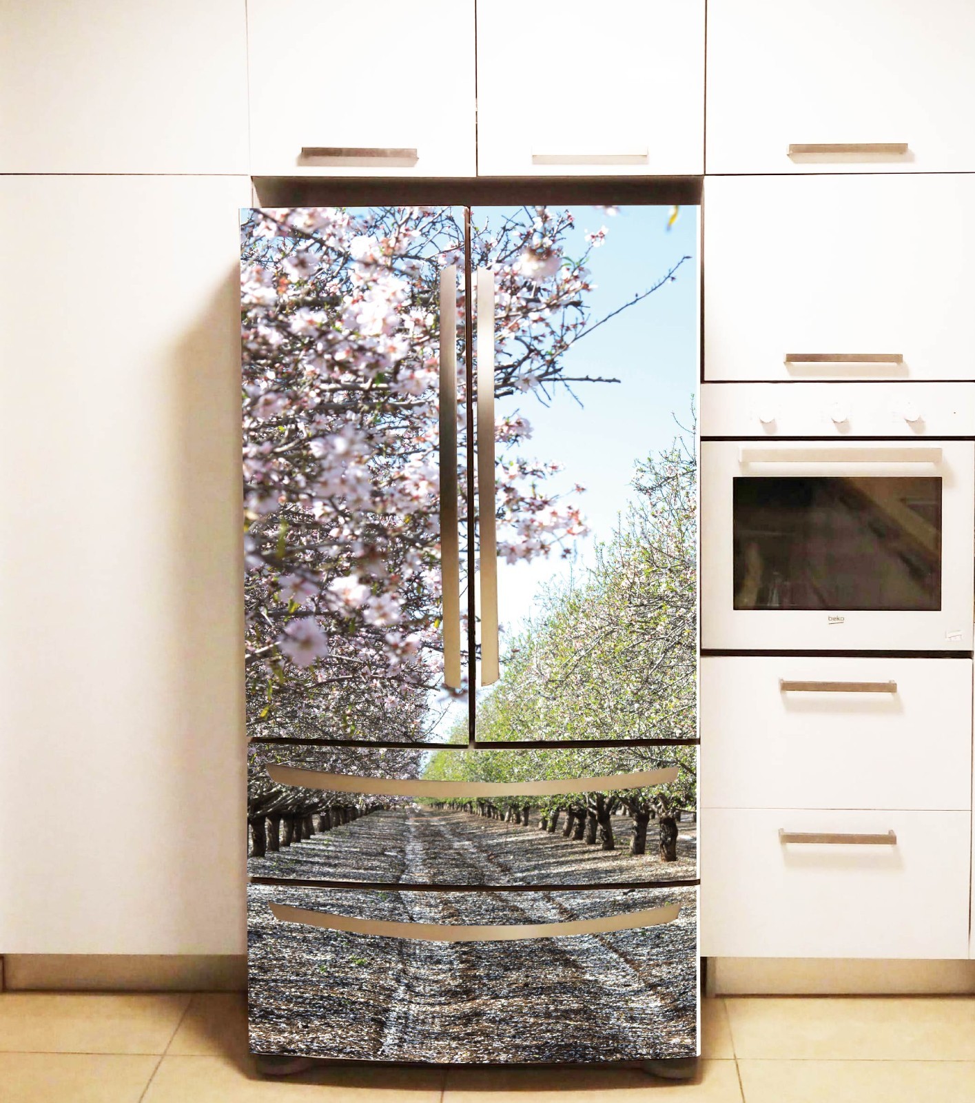 Refrigerator Wrap Vinyl Peel and Stick Appliance Cover