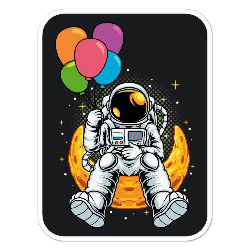 Astronaut Space Balloons, Vinyl Decal Sticker, Indoor Outdoor, 3 Sizes, #7865