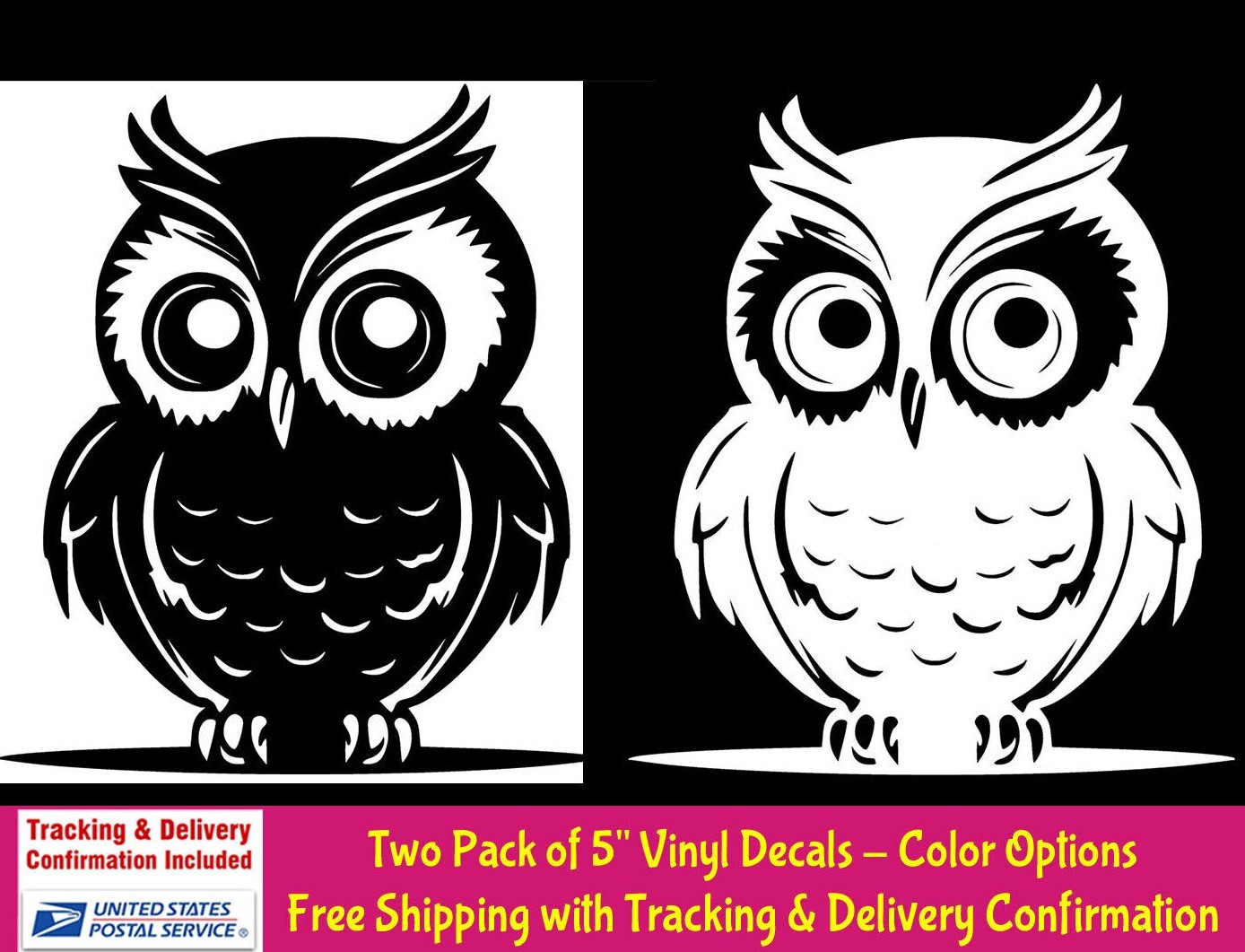 Hoot Owl Vinyl Decal Car Truck Window Tumbler Laptop Tablet Notebook