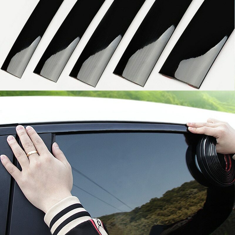 3 Meter Shiny PVC Car Moulding Trim Strip Car-Styling Door Edge for DIY Decor