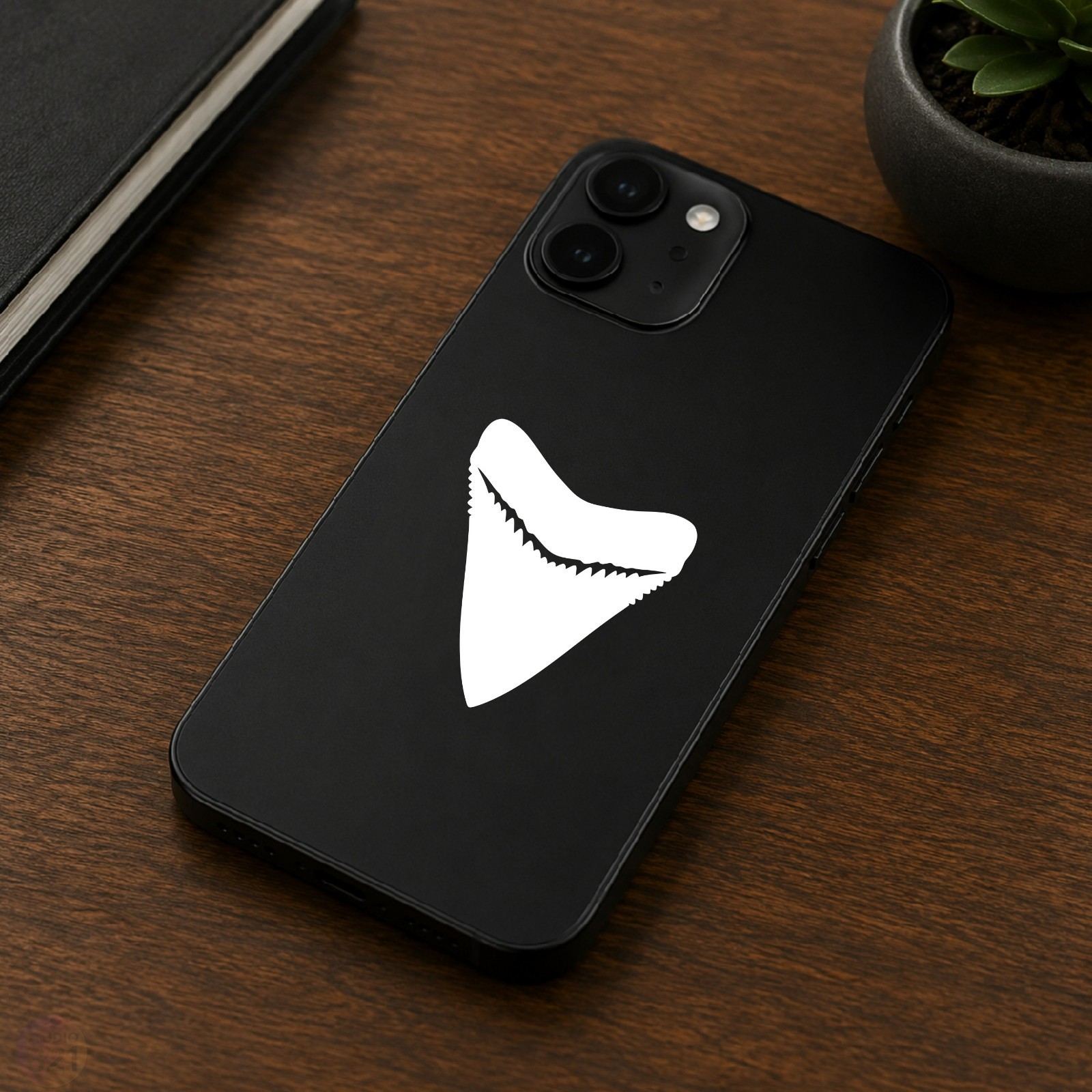 Shark Tooth Megalodon Teeth fossil Decal sticker Waterproof indoor outdoor