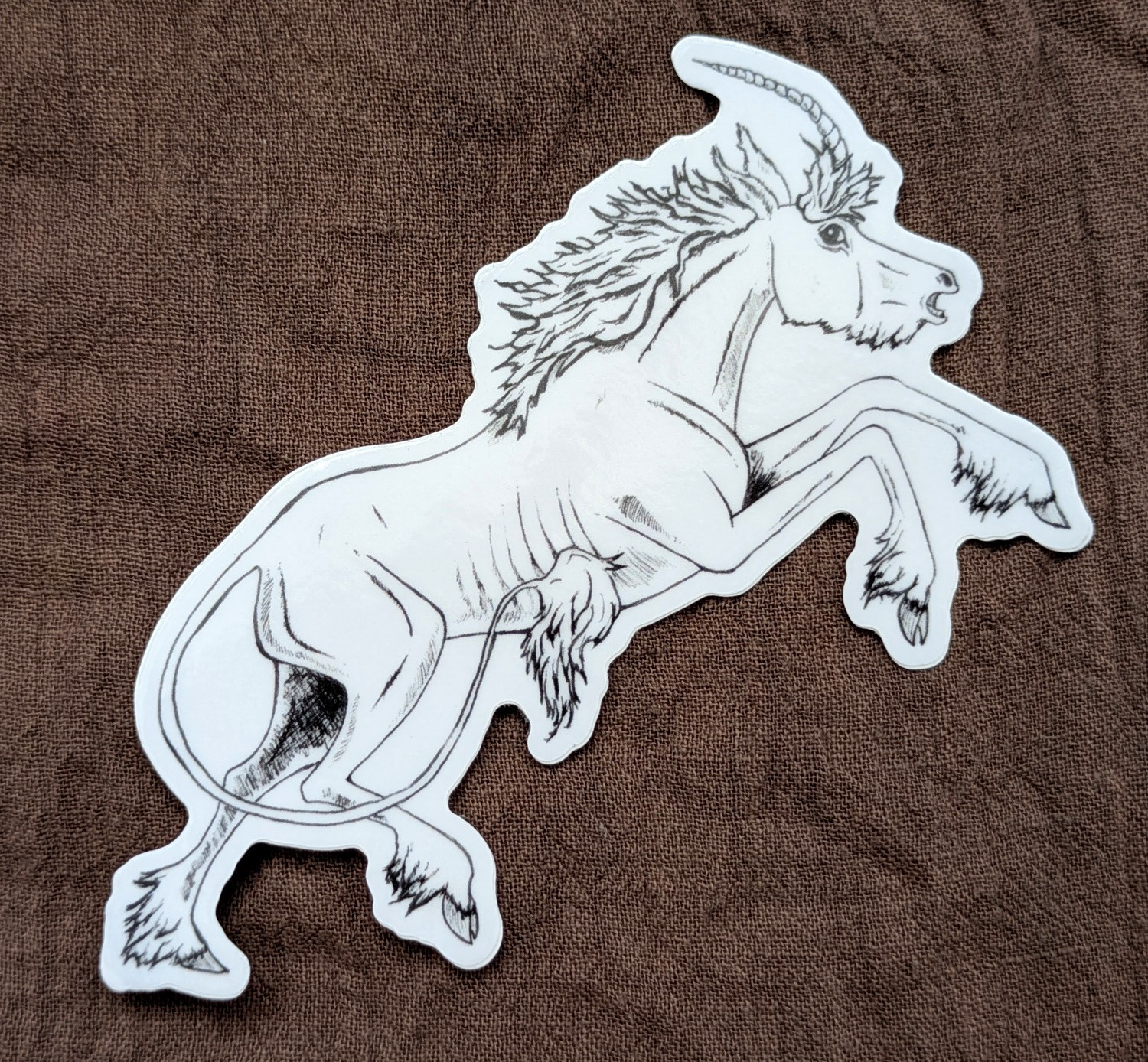 Leaping Unicorn 4" Indoor/Outdoor Vinyl Sticker Fantasy Art