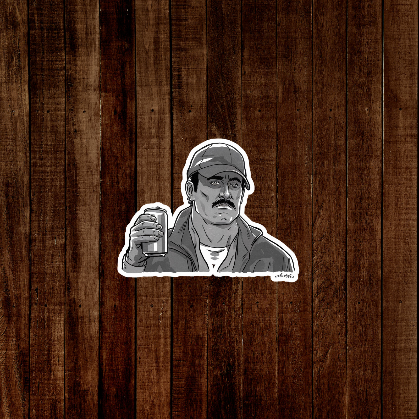 Pablo Drinking Beer – Funny Escobar Parody Art Sticker Decal #2023