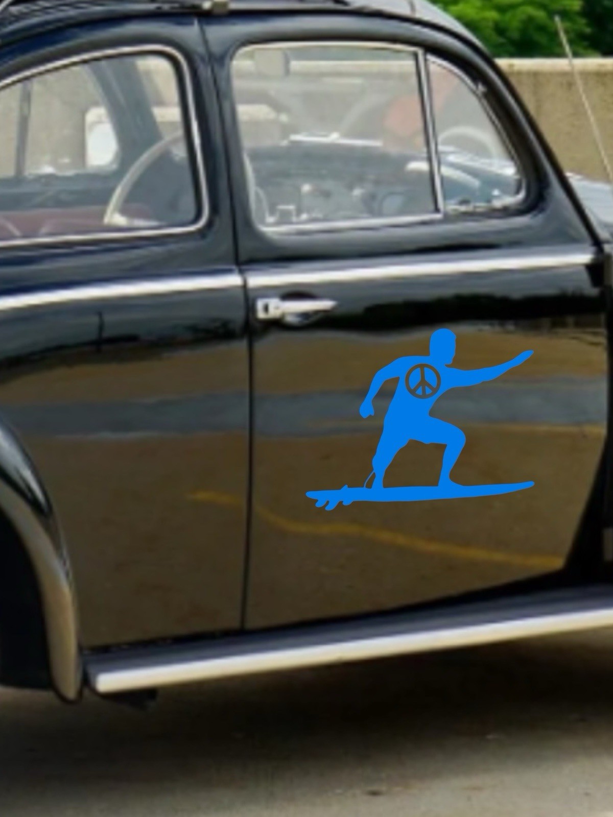 Surfer Peace Vinyl Decal for car Windows Laptops any smooth surface