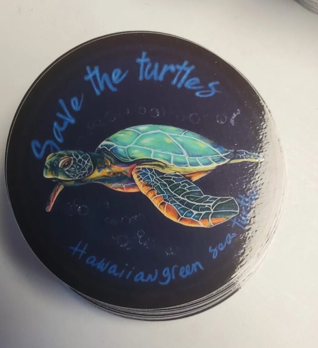 SAVE THE TURTLES 🐢 STICKERS 3 PACK LOT *WORLDWIDE 🌐 SHIPPING*