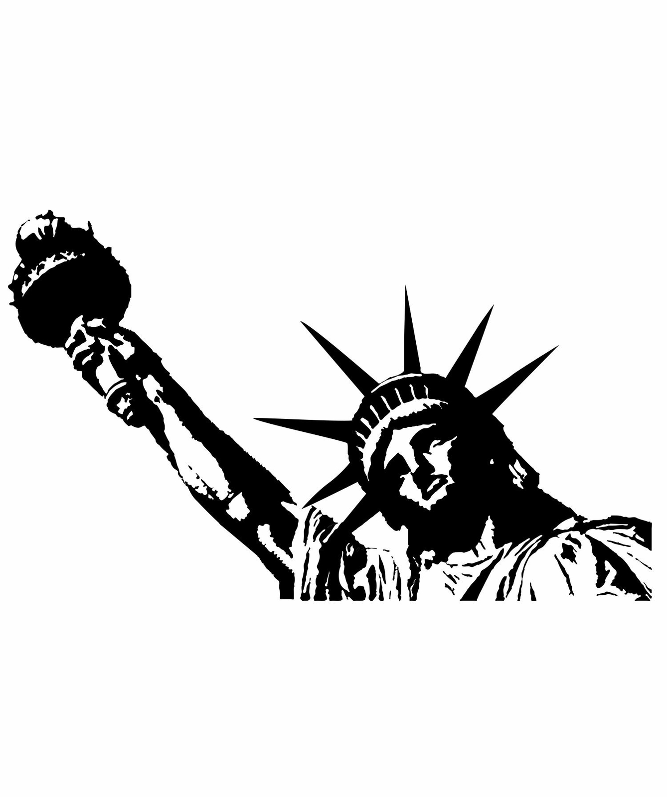 Statue of Liberty Vinyl Wall Decal Sticker. New York Theme Decor. NYC. #122