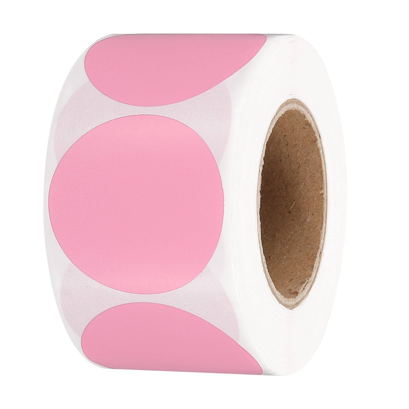 1.5 Inch Round Thermal Label Stickers for Business, Pink (500Pcs)