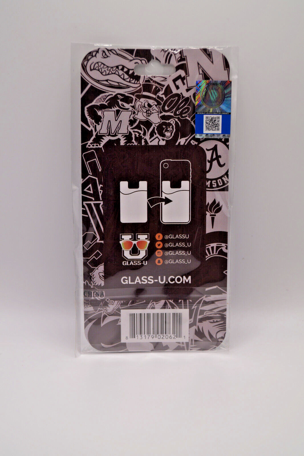 Universal Adhesive Pocket Stick On Phone Wallet Card Holder Ole Miss