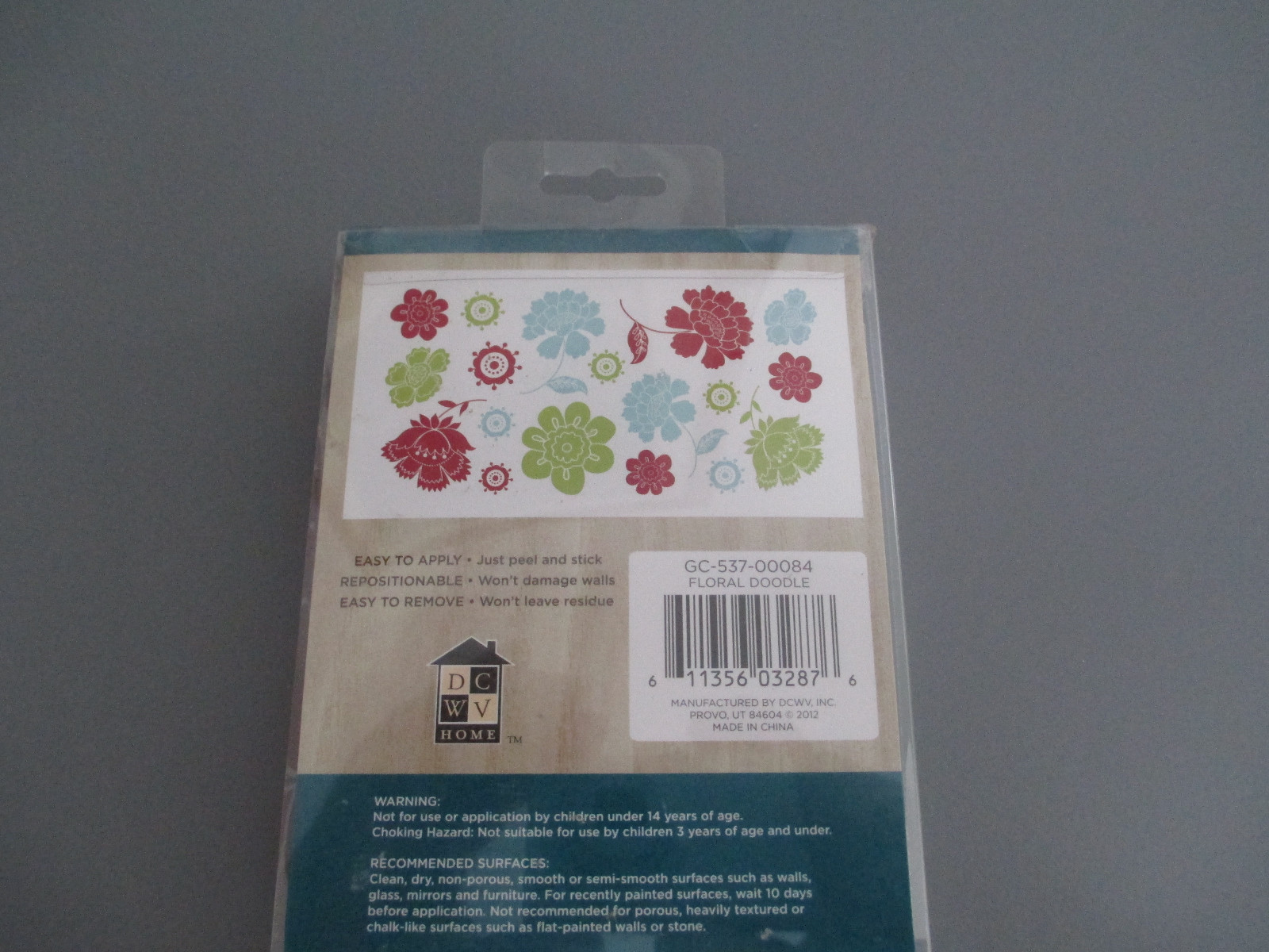 Wall Designer Accents Stickers Repositioned FLORAL DOODLE Any Room Wall Art