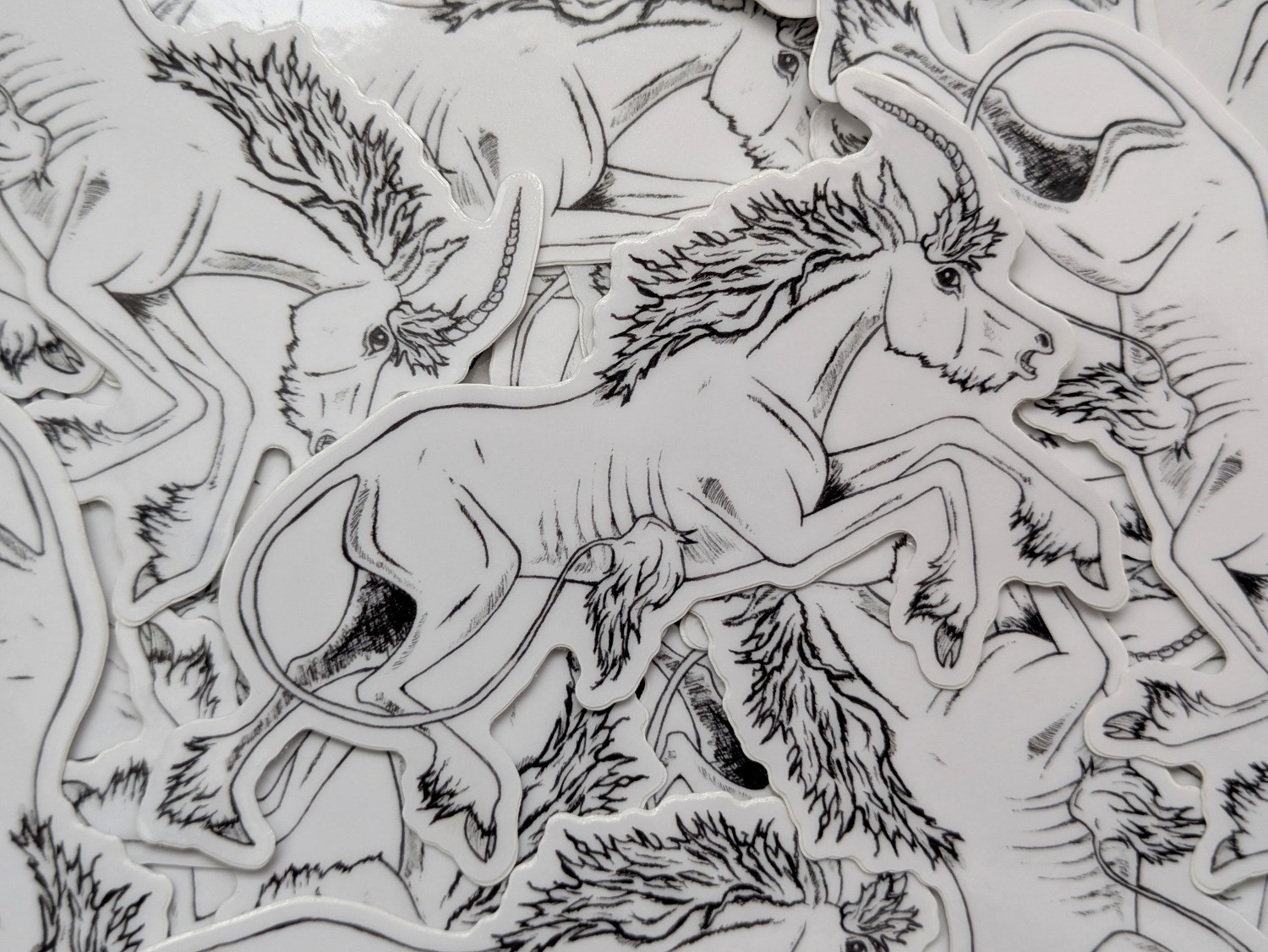 Leaping Unicorn 4" Indoor/Outdoor Vinyl Sticker Fantasy Art