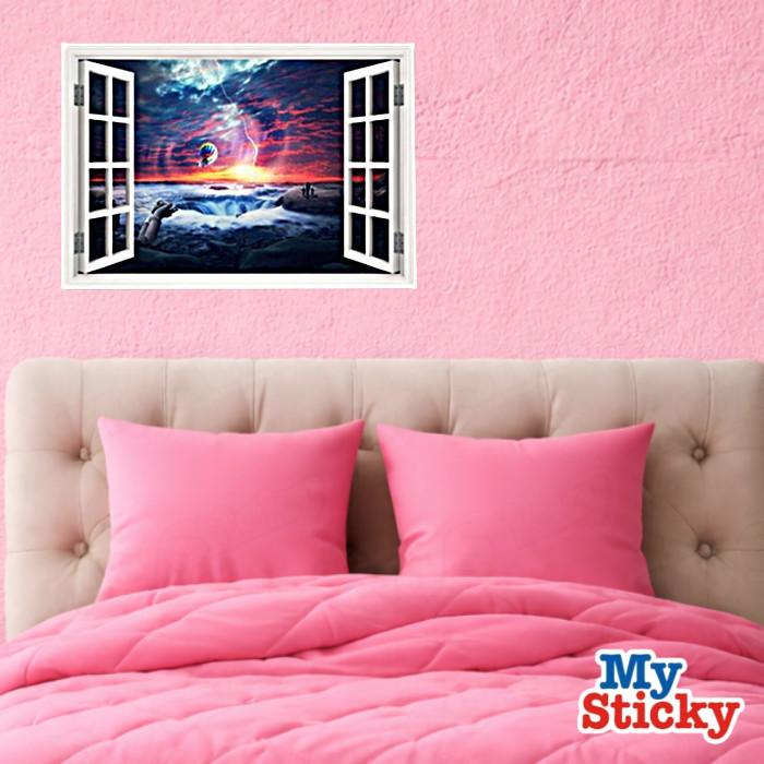 Custom Name Rainbow Drip Graffiti On Brick Wall Decal Personalized 3D Room Decor