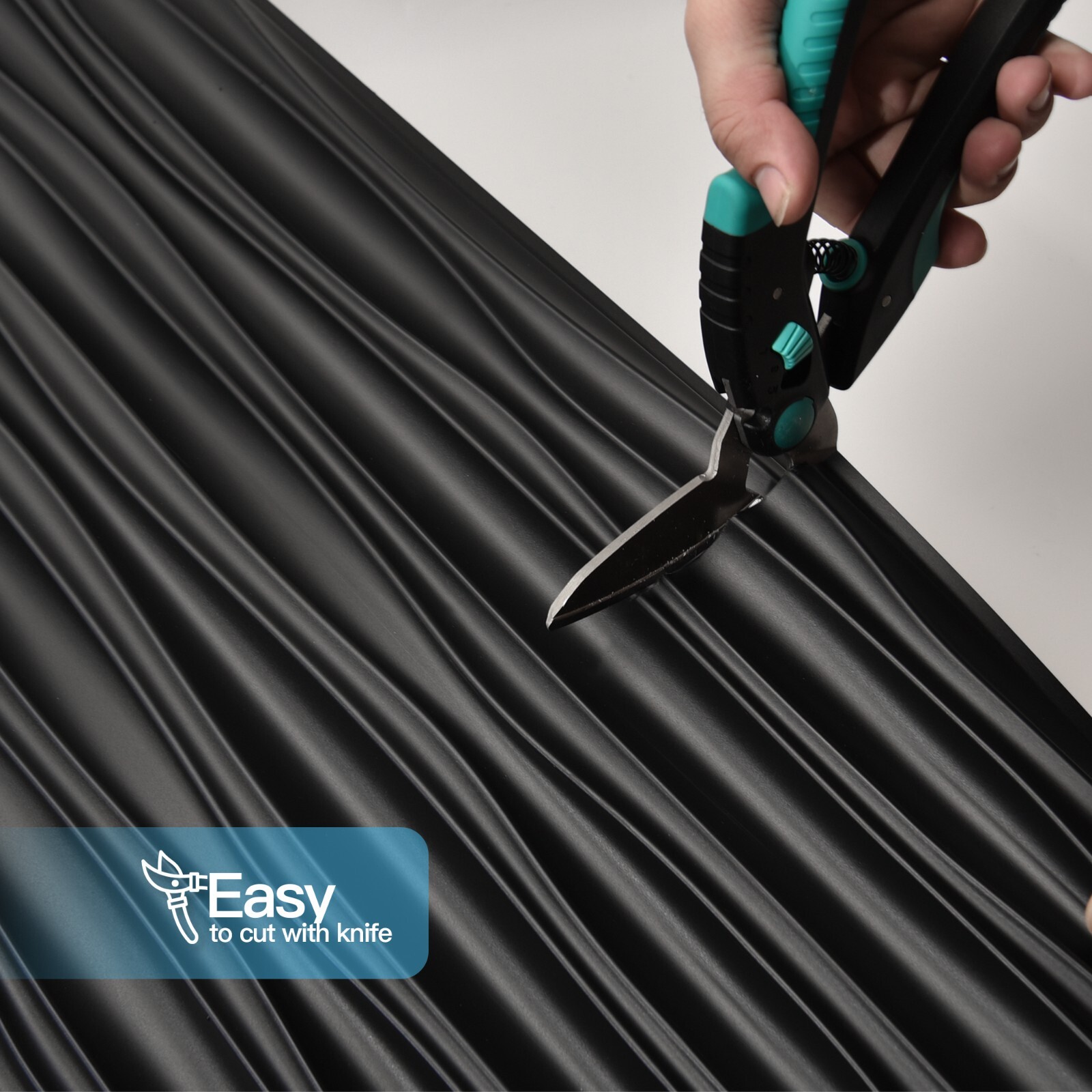 6 Pack 48" x 24" 3D PVC Wall Panels ,Ceilings,Black or White,Tree groove texture