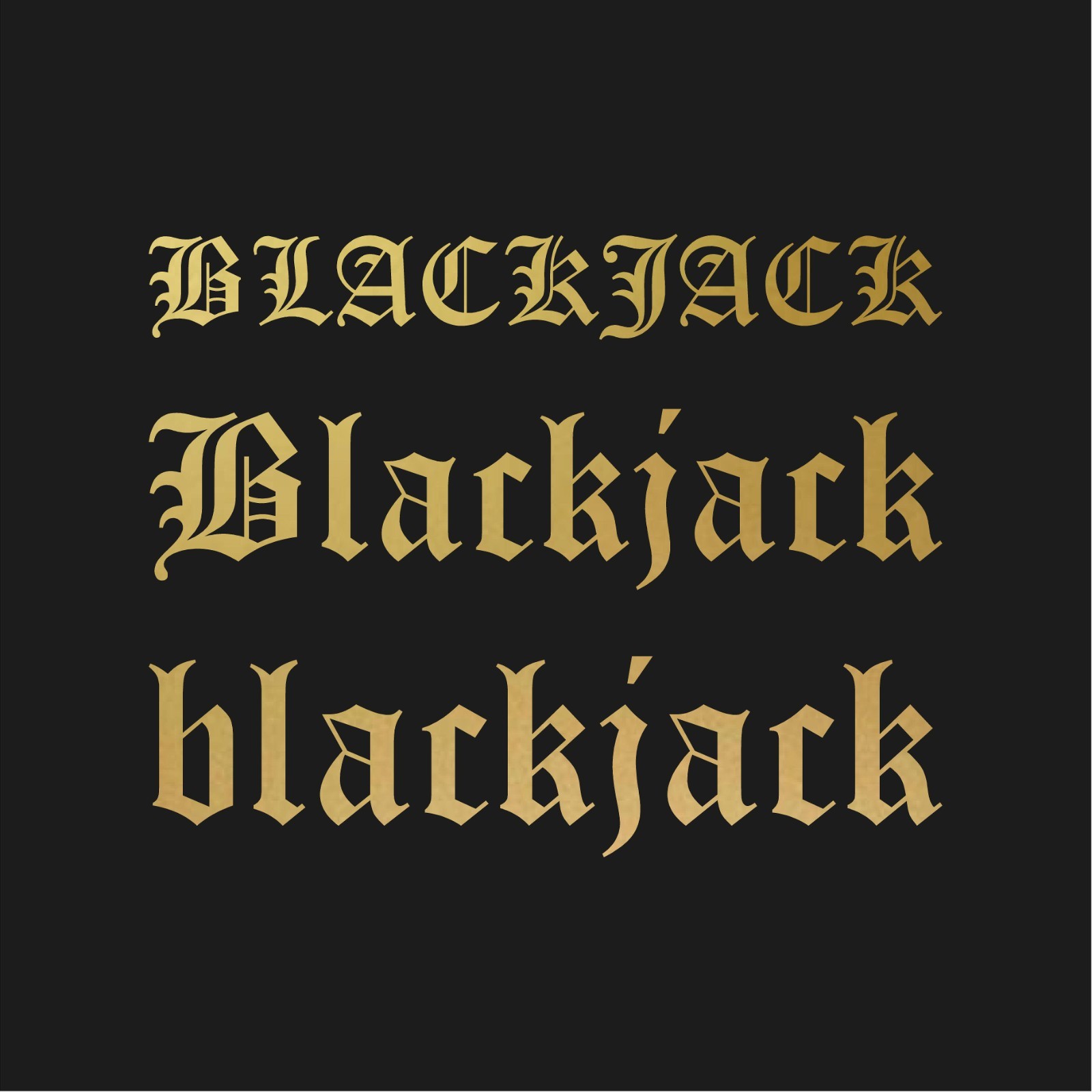 Blackjack gothic font 3 variations Vinyl Sticker Old English font Car Decal