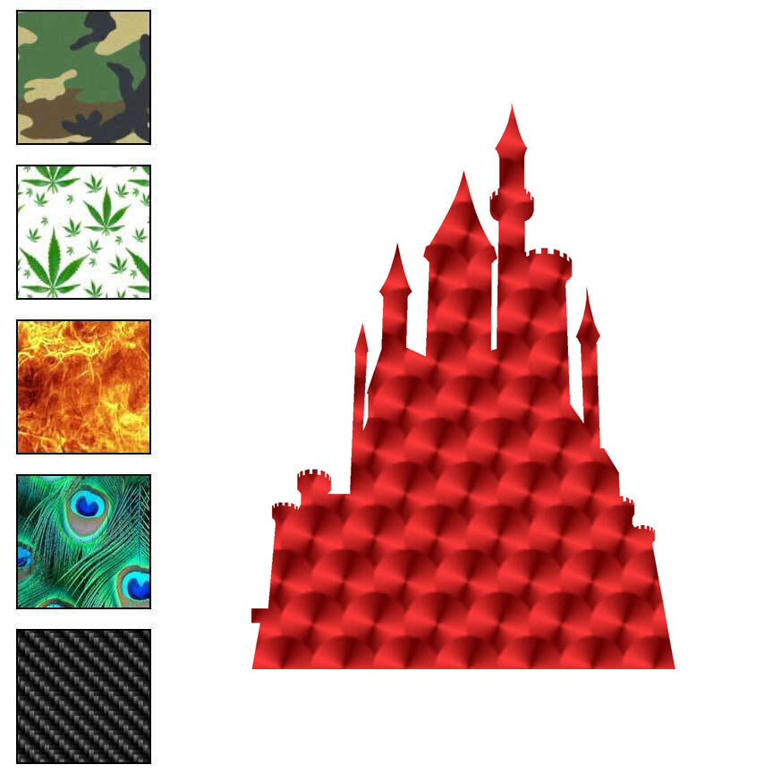 Fairy Tale Castle, Vinyl Decal Sticker, 40 Patterns & 3 Sizes, #7188