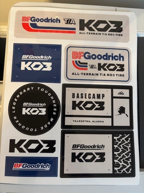 BF Goodrich KO3- 8 Decals Stickers Car Bike OFFROAD RACING Motocross MX ATV
