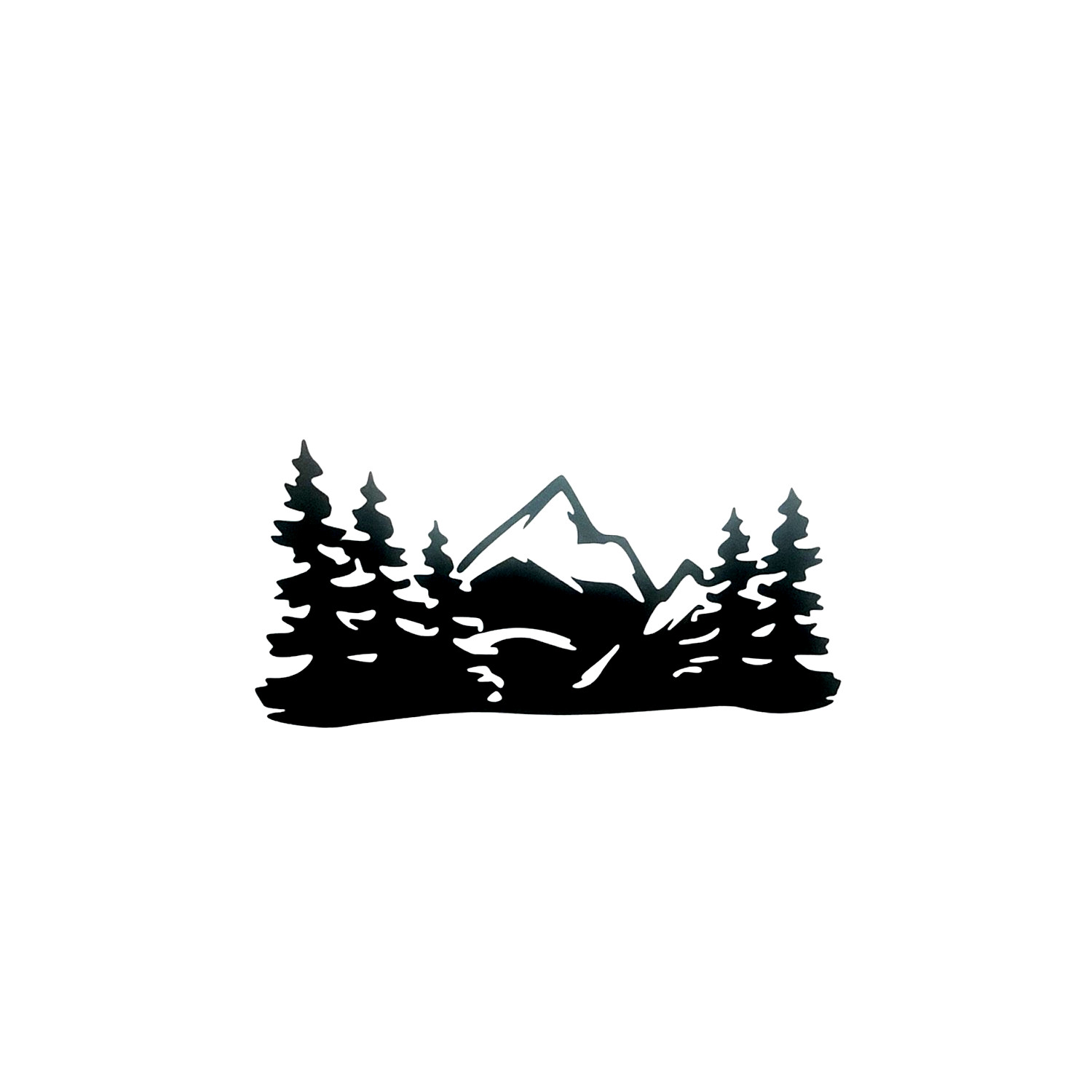 MOUNTAIN TREE RANGE SCENE Vinyl Decal for Car Truck Bumper Wall Window