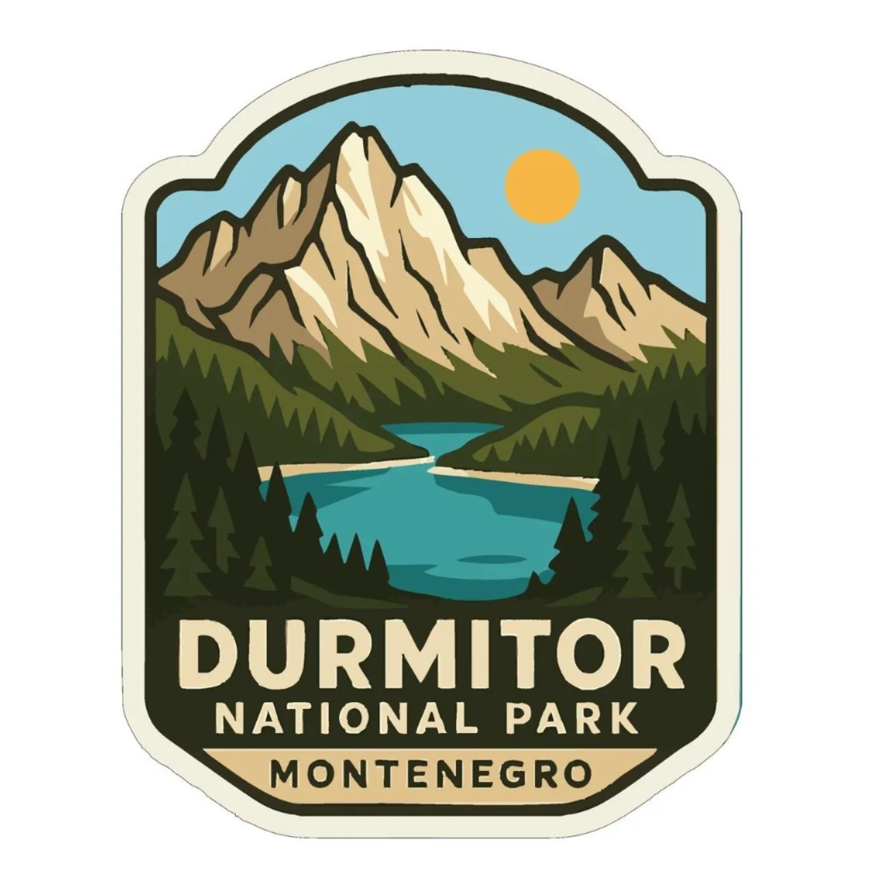 Durmitor Montenegro Iron On Heat Transfer Vinyl HTV Die-Cut World National Parks