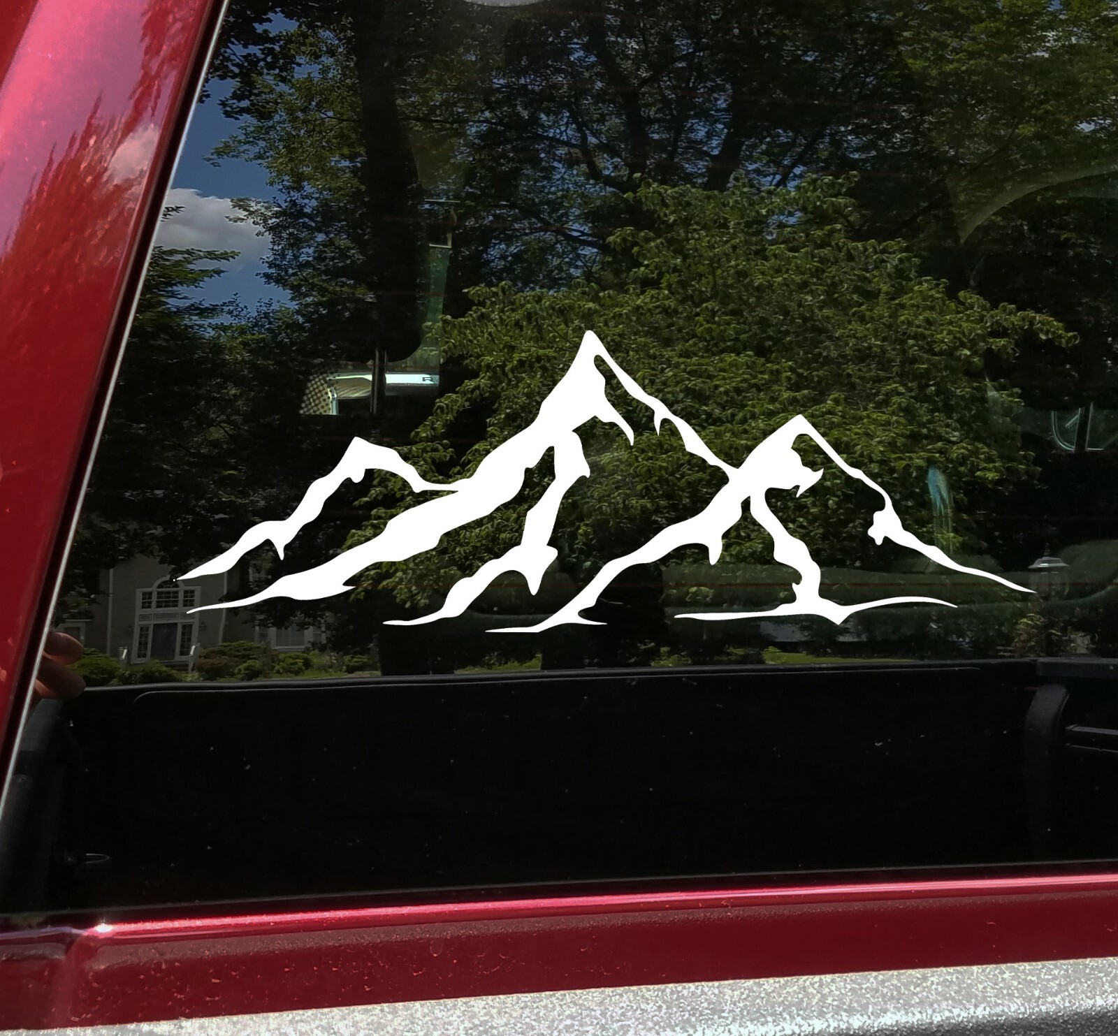 Mountains Skyline V1 Vinyl Decal | Hiking Camping Climbing | Die Cut Sticker