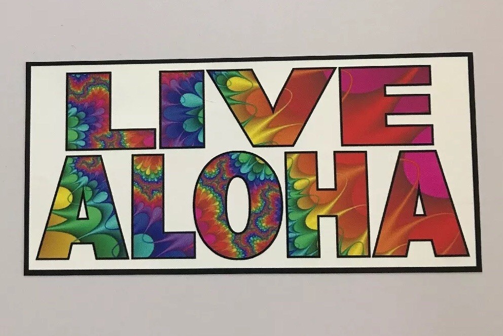 Aloha Sticker – Hawaii Surf Beach Surfing Tropical Islands Maui Kona Kauai