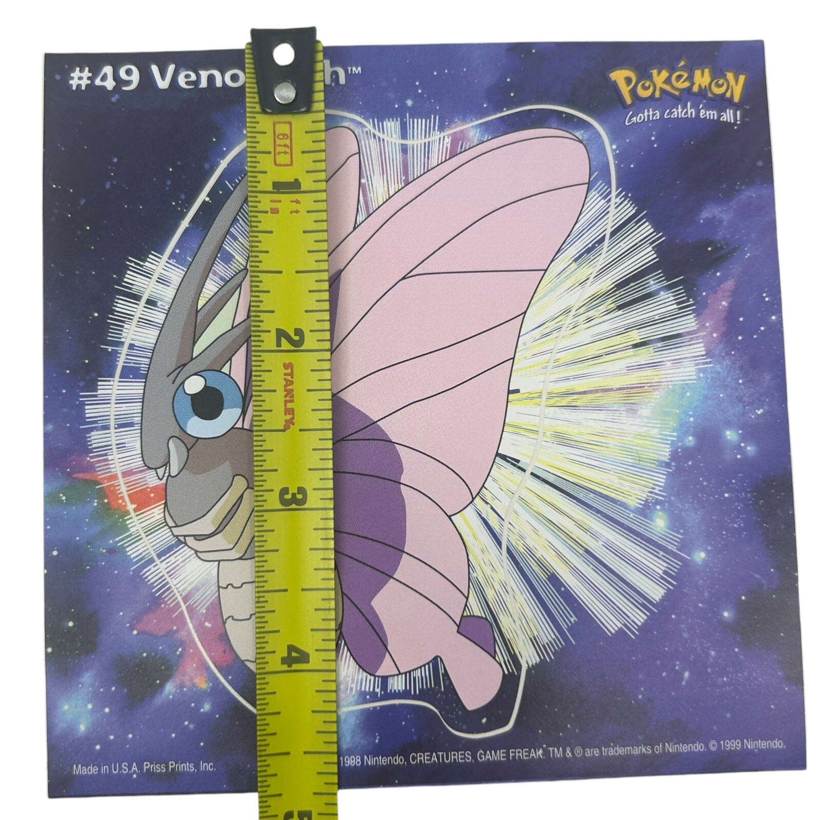 Pokemon Collect ’em Stick-Ups Venomoth #49 Large 4” Sticker Priss Prints