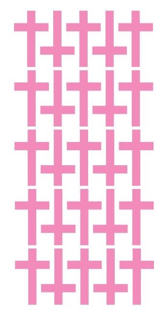 Cross Stickers Sticker Pink 1.5 Inch DC30-045