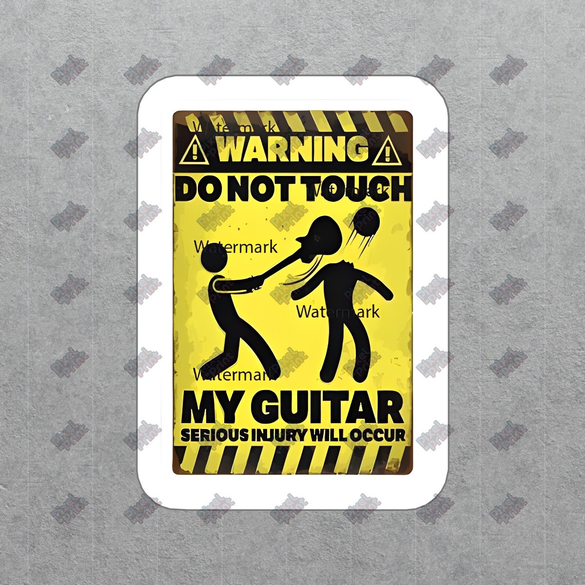 Warning Do Not Touch My Guitar Vinyl Sticker Decal Funny Musician #612881