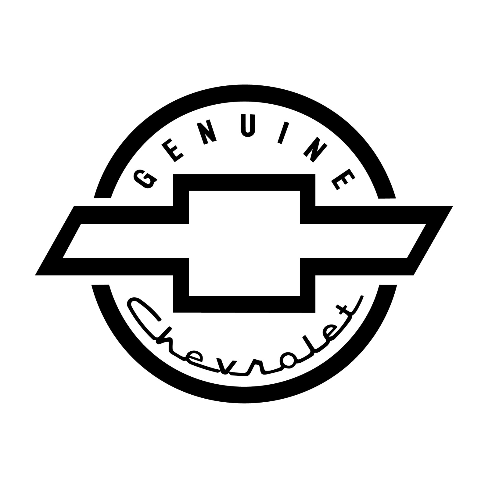 Chevy Chevrolet Genuine Circle Logo die cut decal Made in USA 6+yr