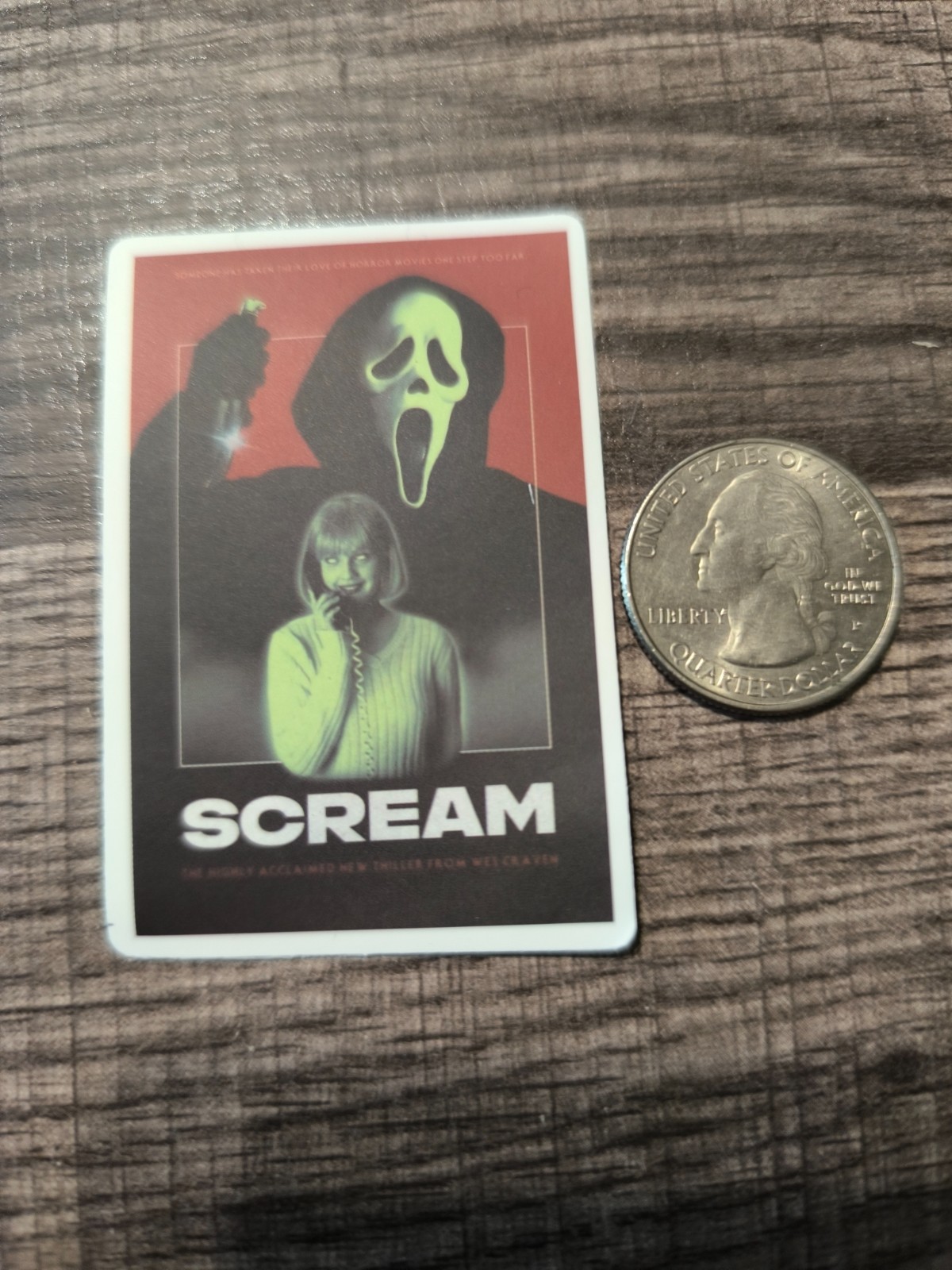 Scream Movie Poster Sticker Horror Ghostface Ghost Face Girl On Phone Halloween!