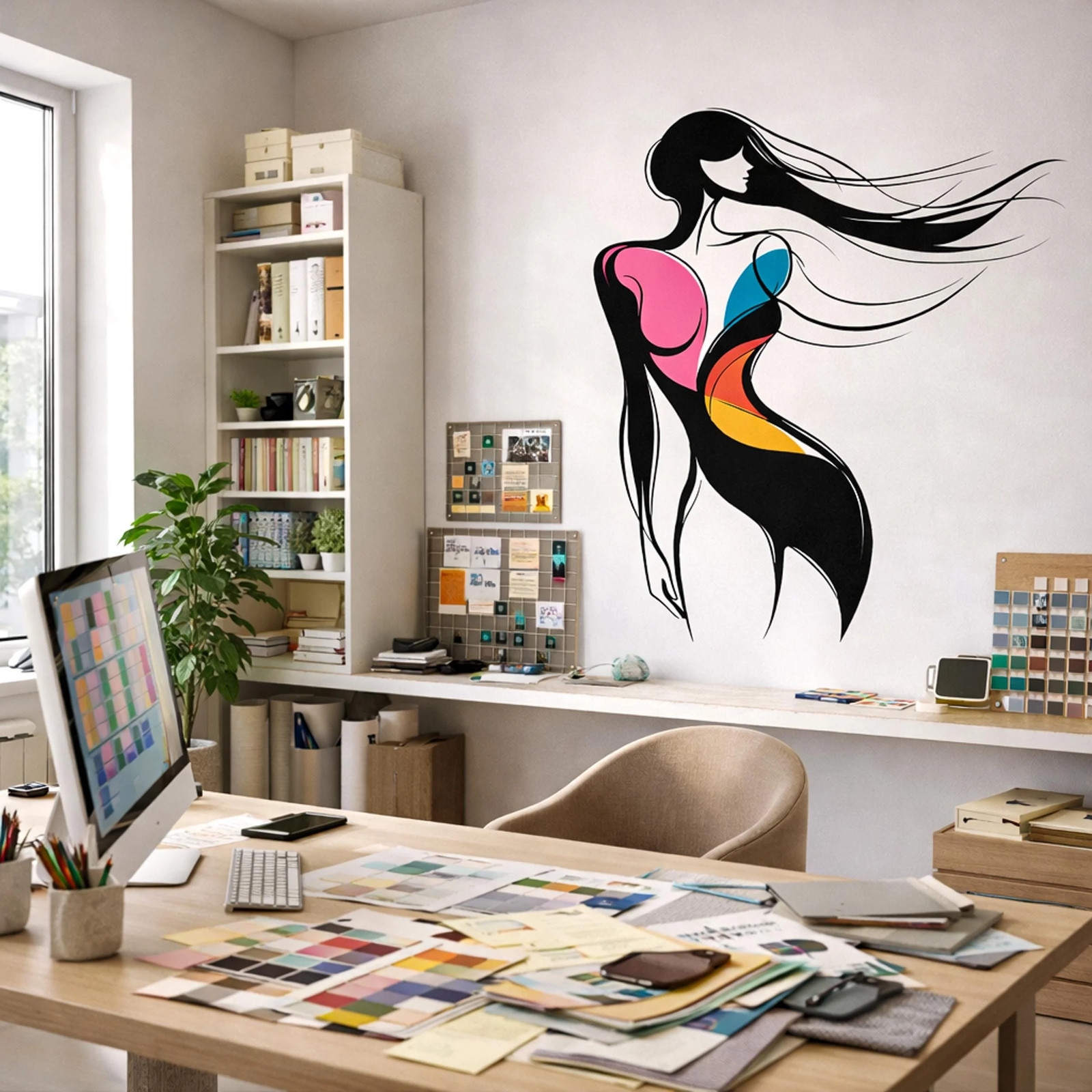 Abstract Woman Wall Art | Fashion Illustration Decal