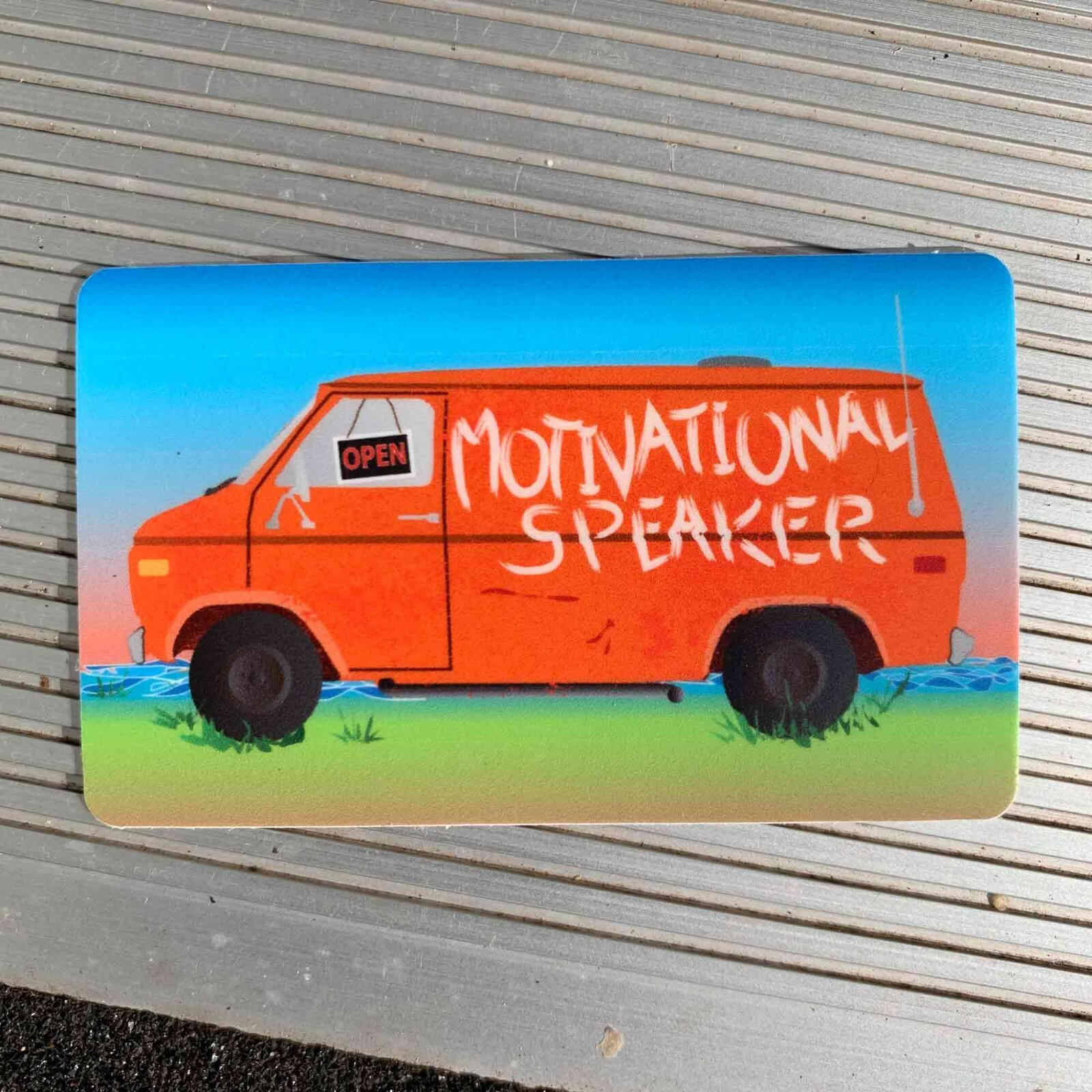 Motivational Speaker Van Premium Stickers & Magnets / Down By The River, Funny