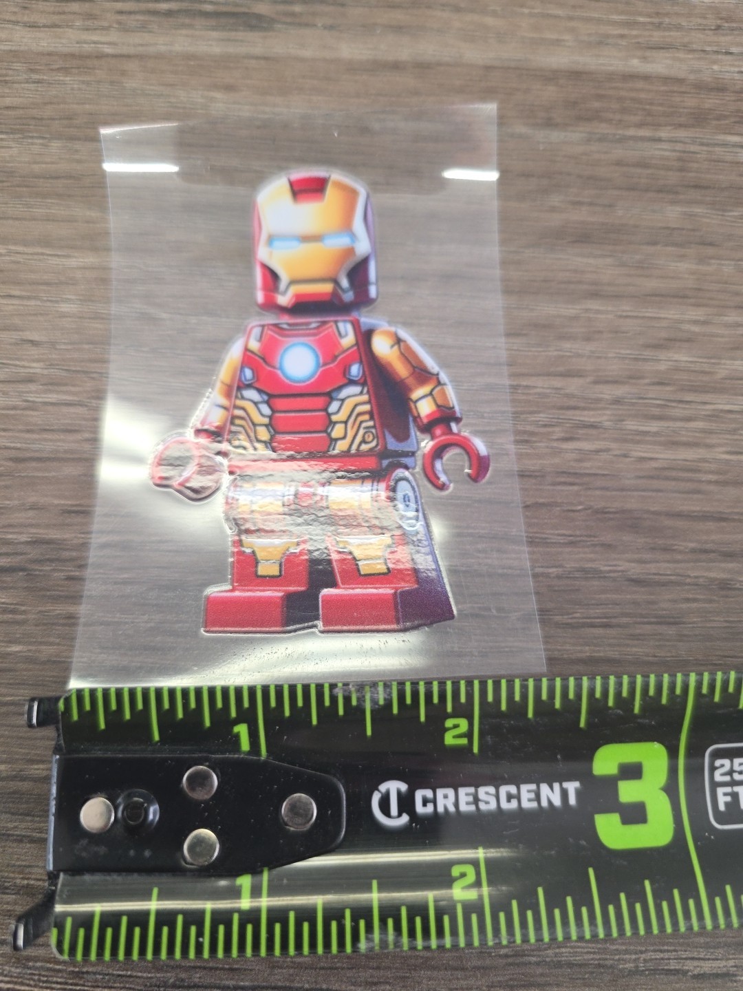 Lego Ironman Figurine UVDTF Decal Made In USA Waterproof