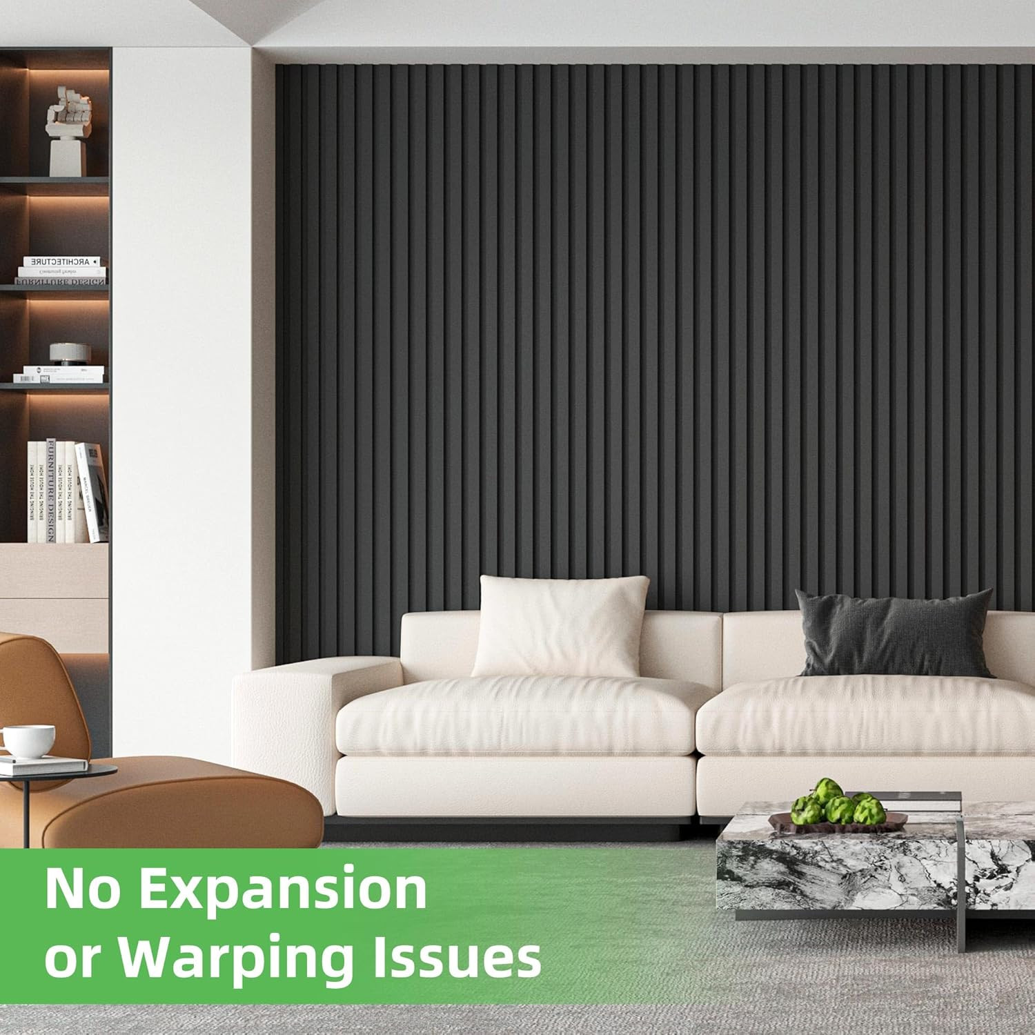 8-Pack 108" X 6" WPC Wall Panels, Modern Accent Wall Paneling, Decorative Wainsc