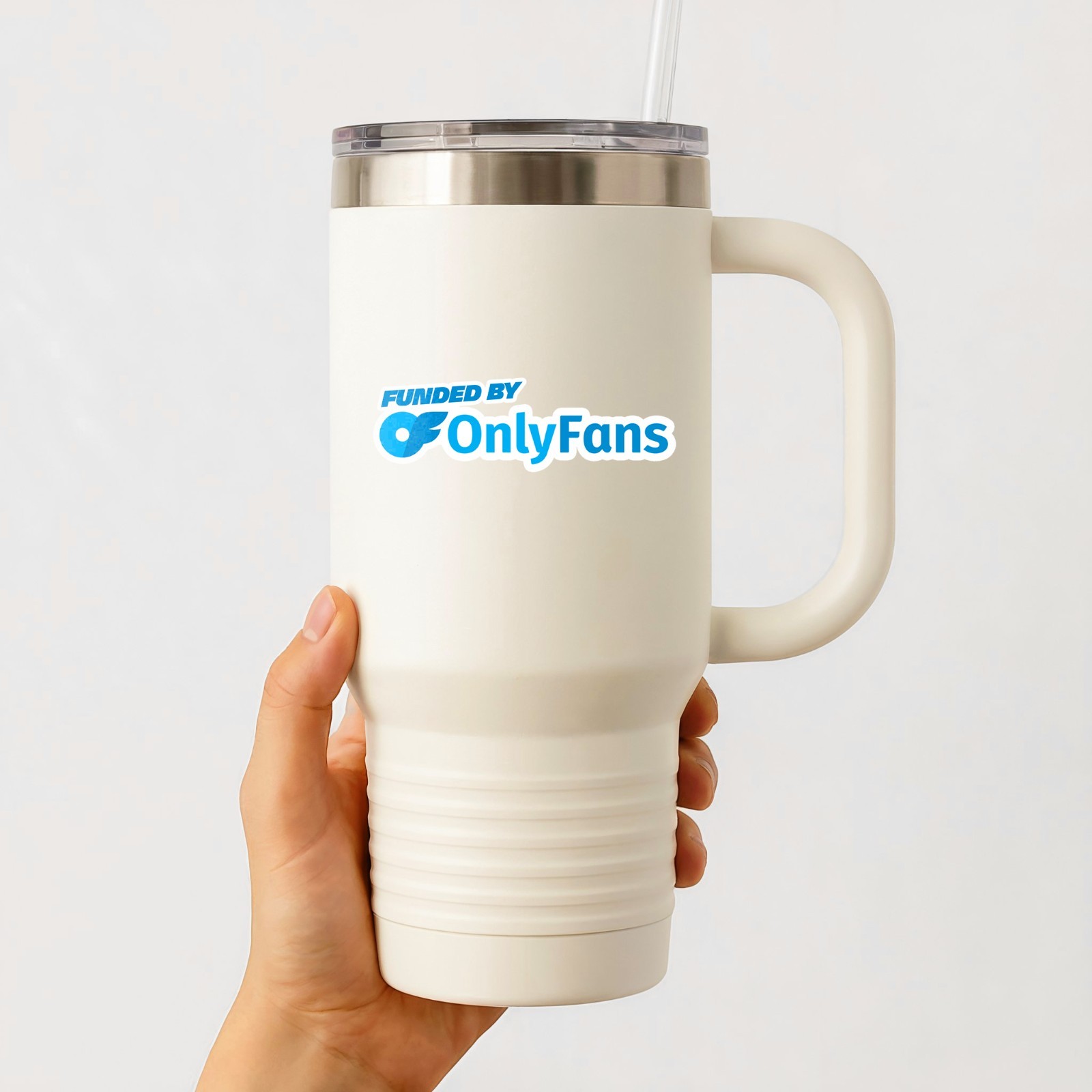 Funded By OnlyFans Fun Sticker Die Cut Waterproof Vinyl Decal Smooth Surface