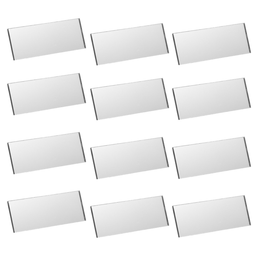 10pcs Mirror Mosaic Tile Rectangular Mosaic Mirrors Stripes Craft Mirror