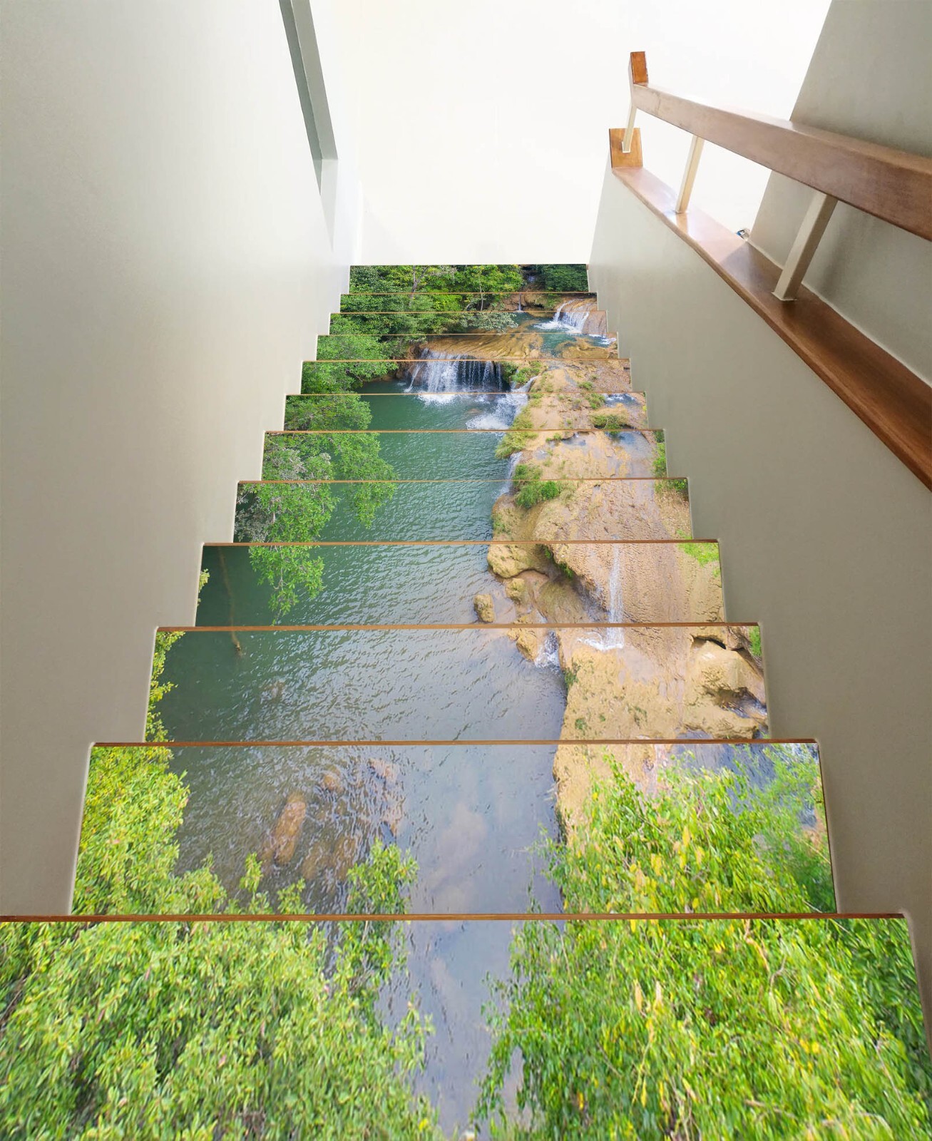 3D Quiet Nature W152 Stairs Risers Decoration Photo Mural Vinyl Wallpaper Vera