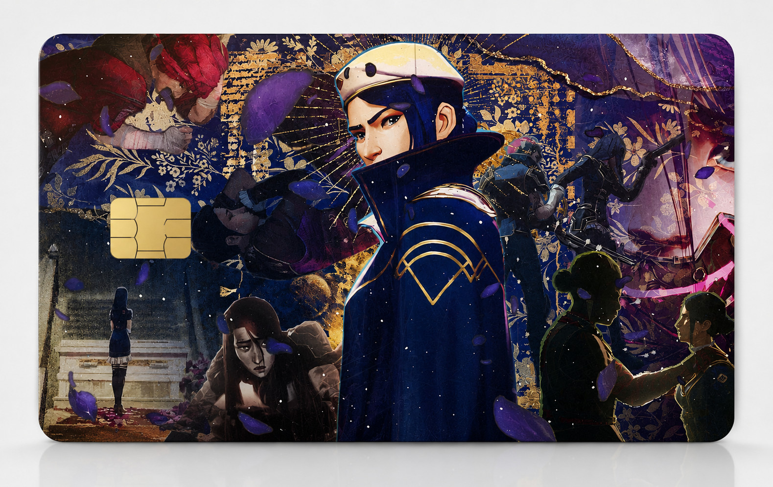 Tapestry of Cmdr. Caitlyn League of Legends Debit Card Credit Card Skin Sticker